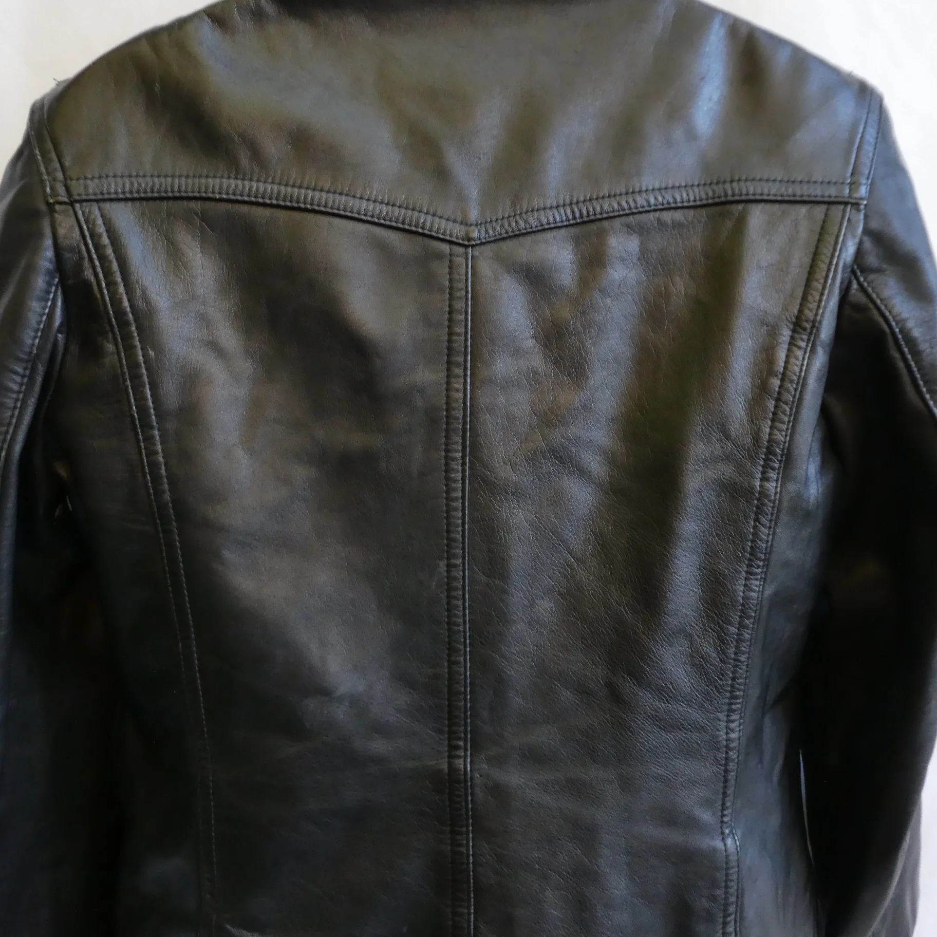 70s/80s Heavy Duty Mens Black Leather German Police Jacket By Hackel & Co. - Image 11