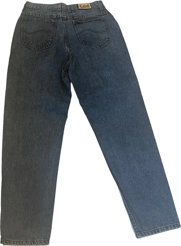 70s/80s High Rise Ilgwu Union Usa Tapered Leg Mom Jeans By Lee - Image 2