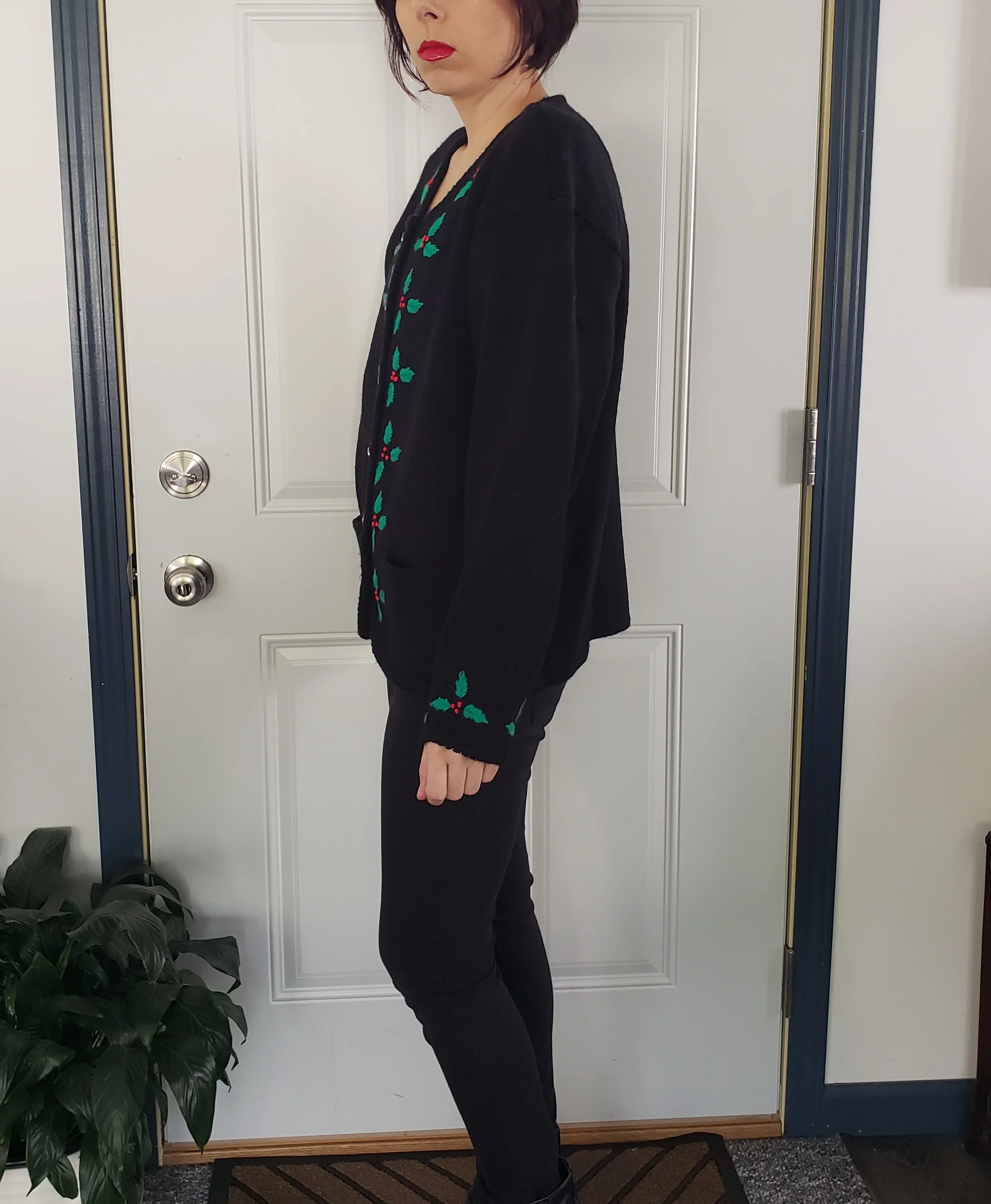 70s/80s Holly Accented Cardigan By Tally Ho - Image 4