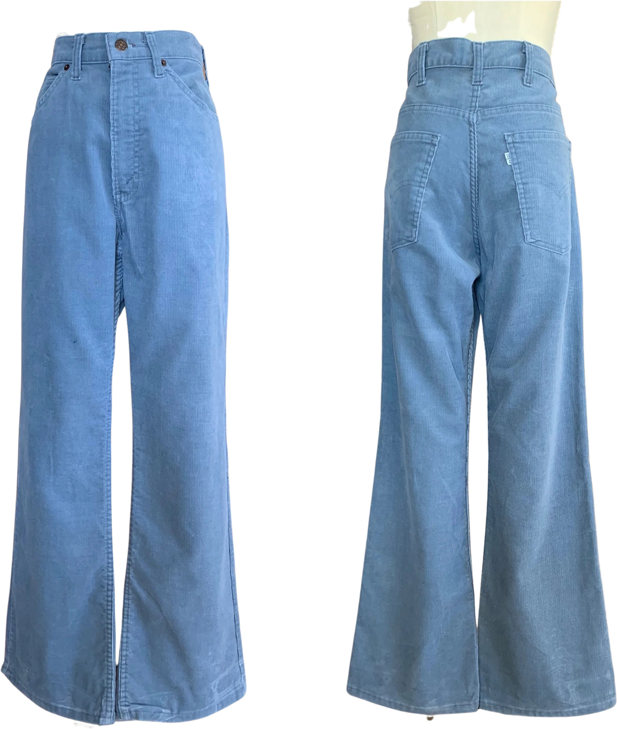 70s/80s Levi's White Label Corduroy Bell Bottoms By Levi's