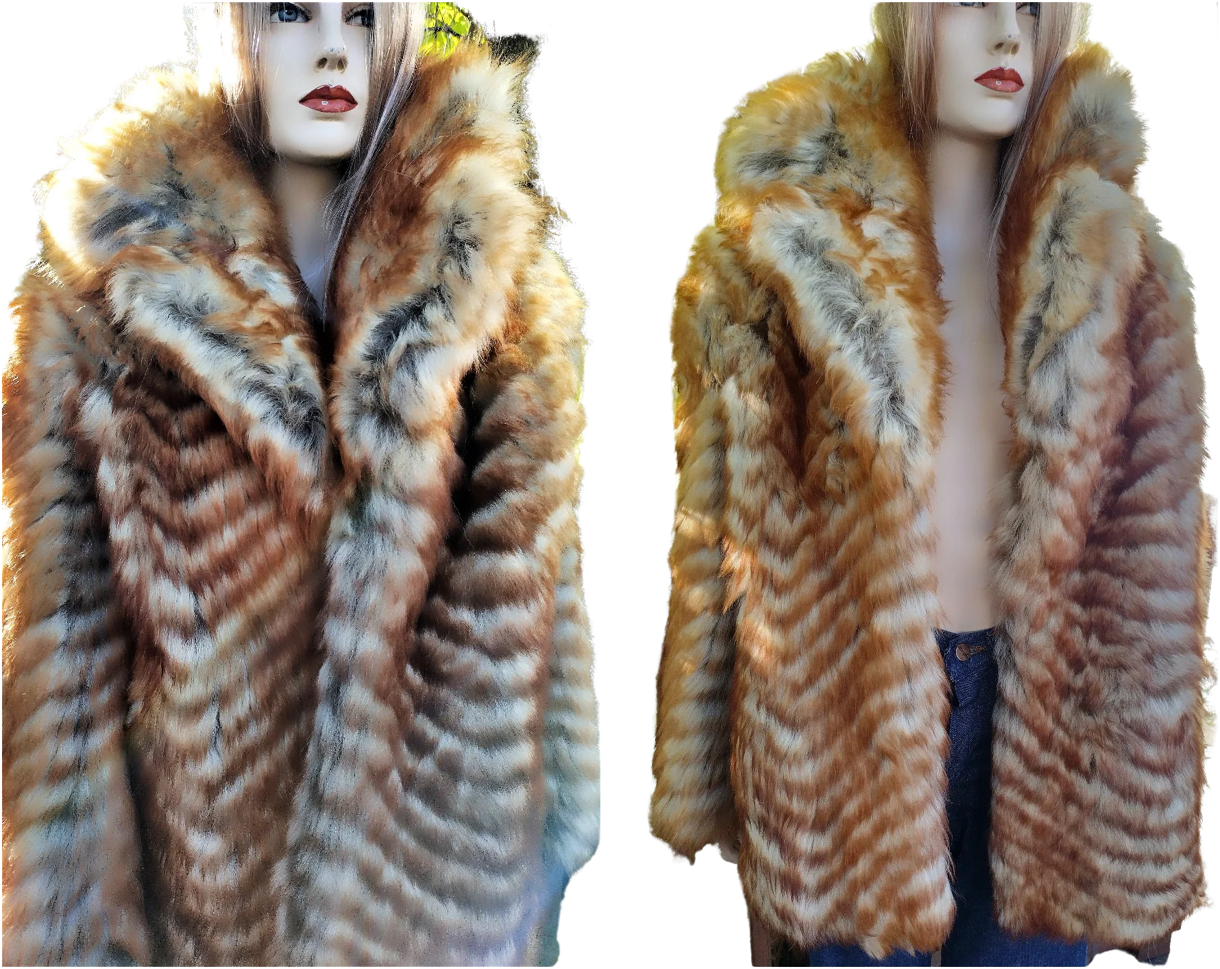 70s/80s Like New 80s Pulled Shearling Ultra Thick Jacket - Image 2
