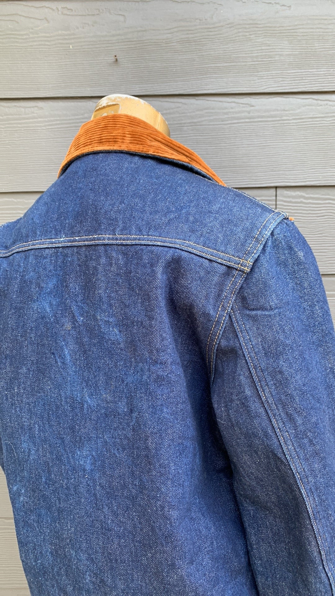 70s/80s Lined Denim Jacket With Corduroy Collar By Sedgefield - Image 13