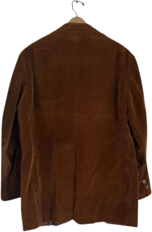 70s/80s Men's Rust Brown Corduroy Blazer Jacket L By Palm Beach - Image 2