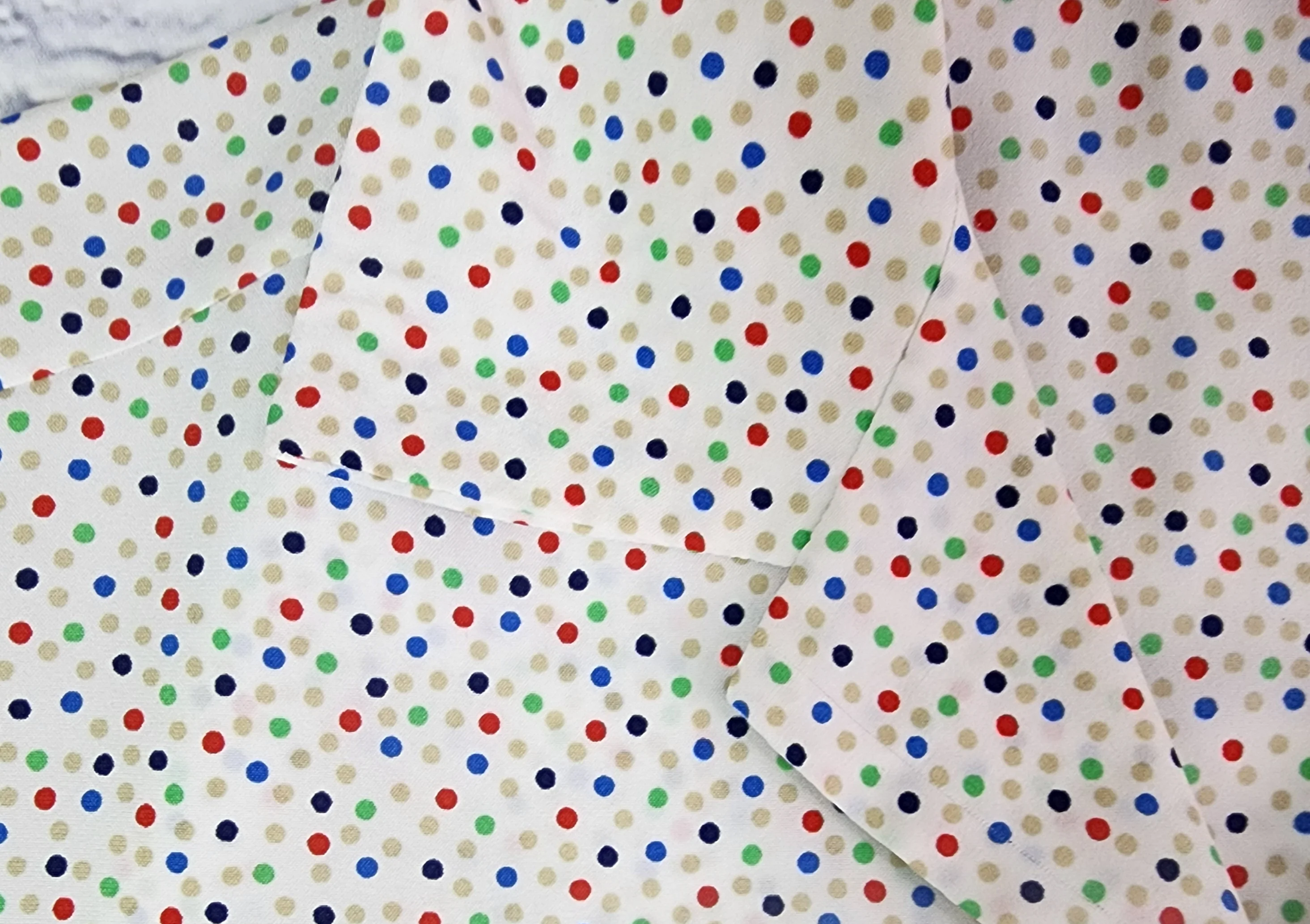 70s/80s Mini Dots Print Button Up Blouse Short Sleeves By Booth Bay - Image 7