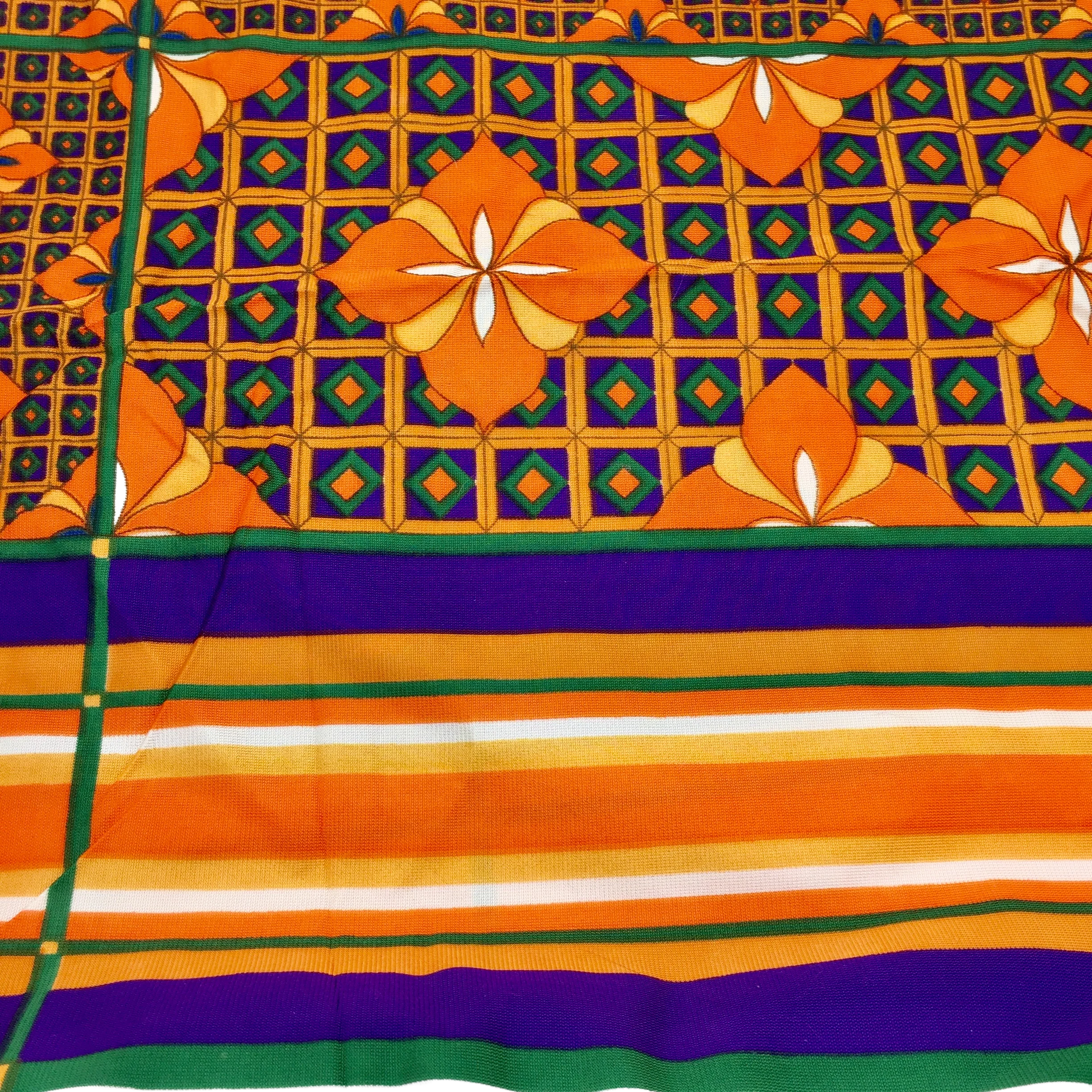70s/80s Mod Gallery Division Floral Lattice Fabric By Couleur International Ltd - Image 2