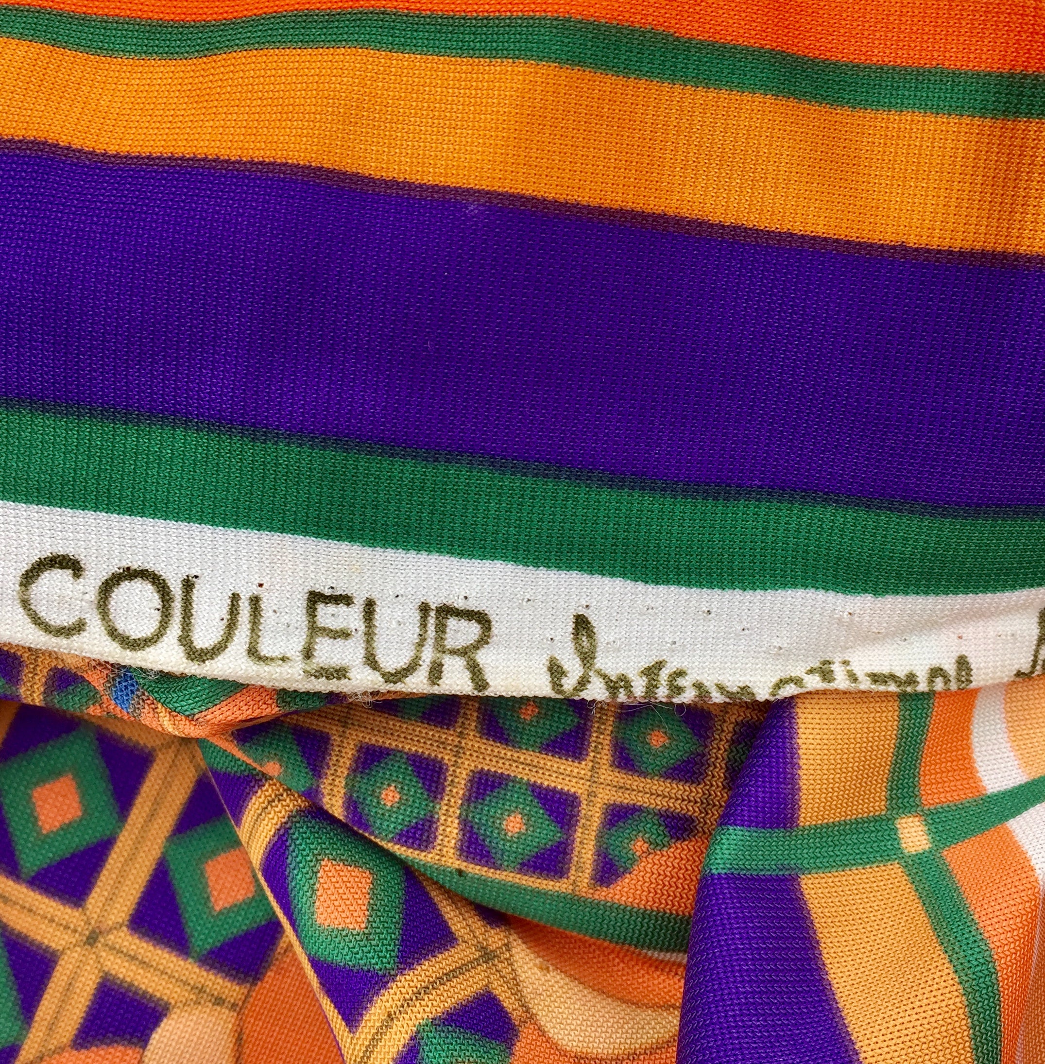 70s/80s Mod Gallery Division Floral Lattice Fabric By Couleur International Ltd - Image 5