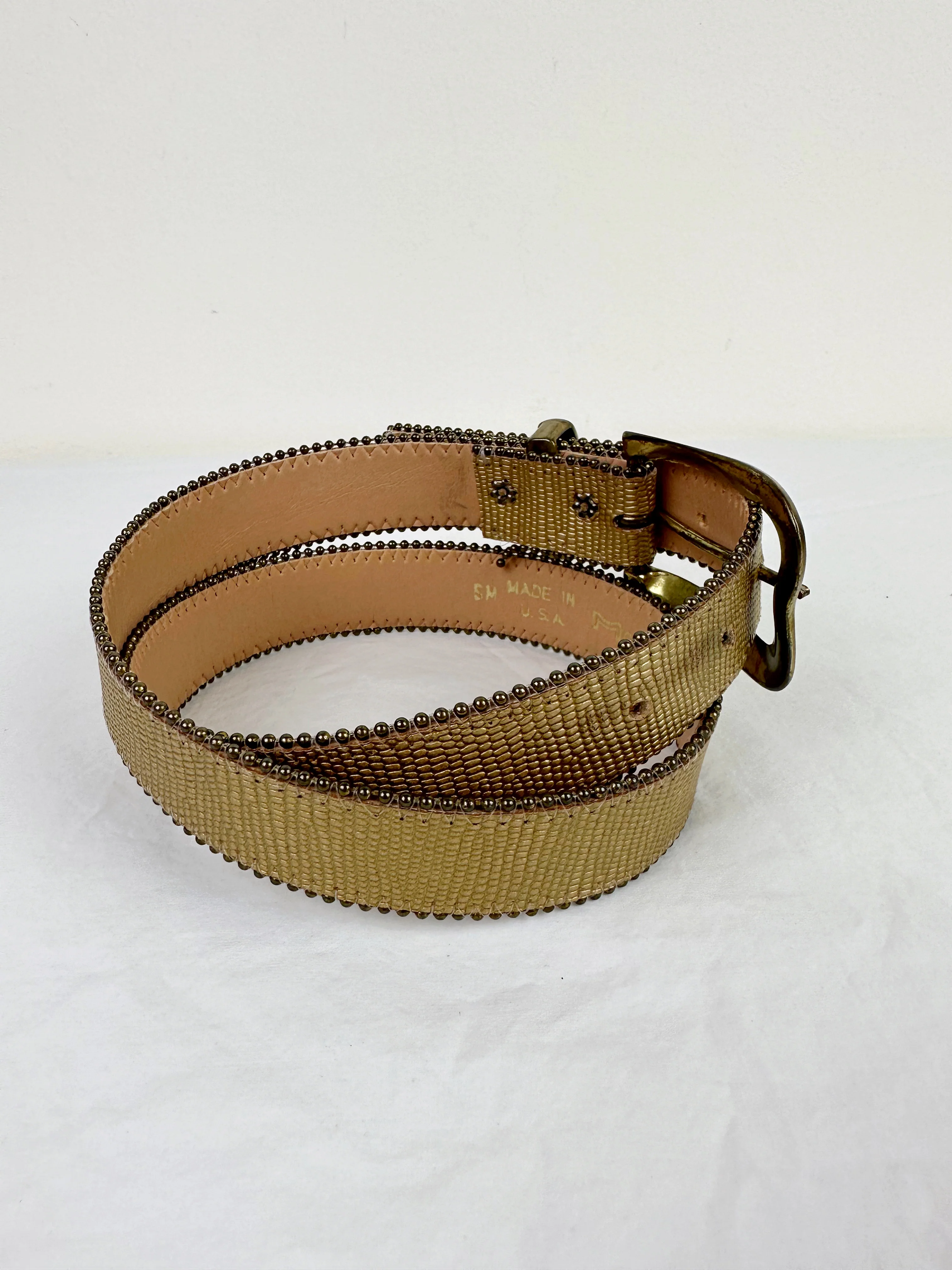 70s/80s Motion East Vintage Gold Belt By Motion East - Image 6