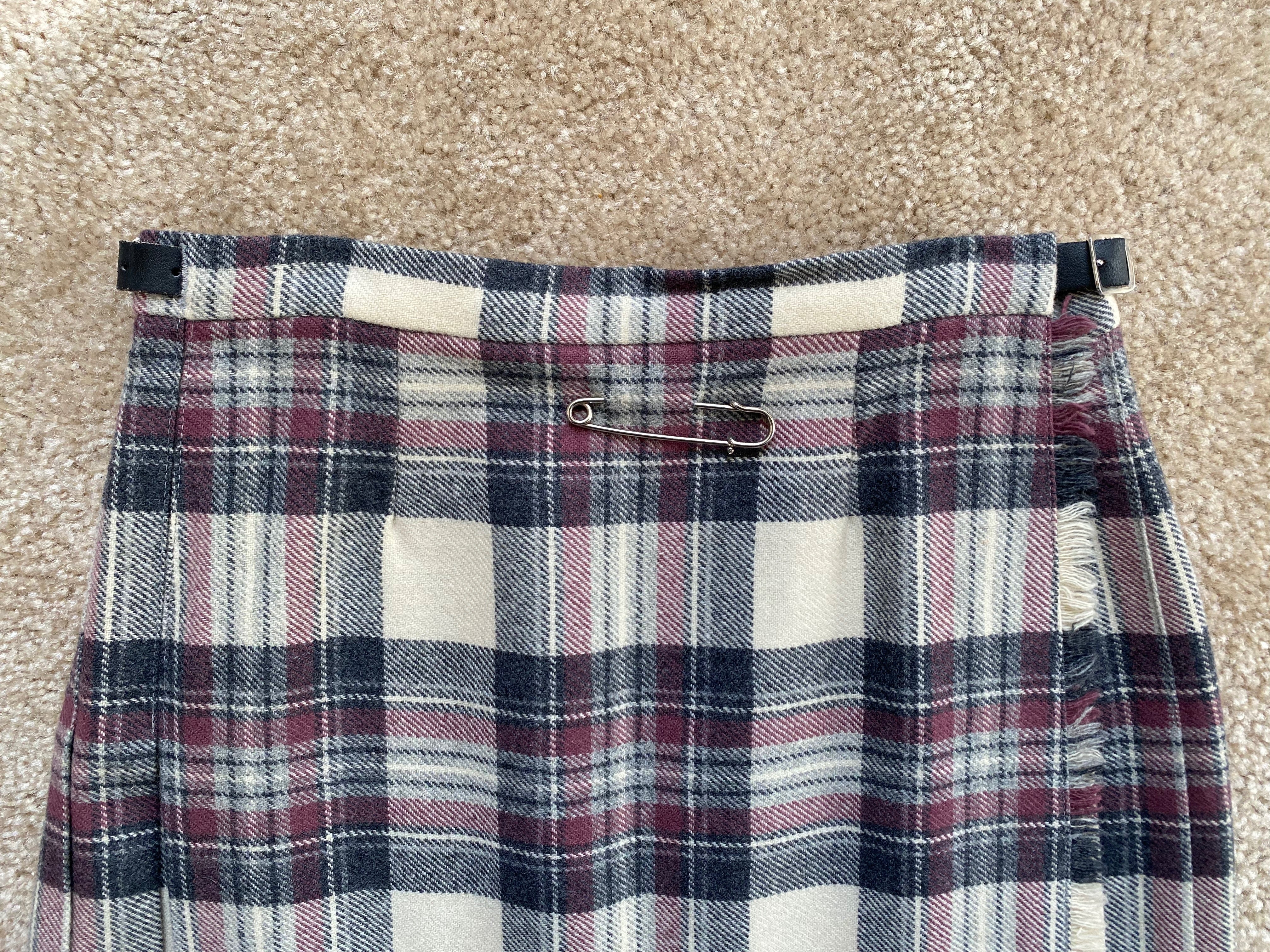 70s/80s Multicolored Plaid Kilt/wrap Skirt By Pitlochry Knitwear - Image 3