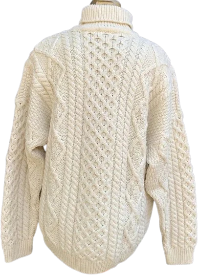 70s/80s Murano Wool Soft Cable Knit Irish Fishermans Sweat by Carraigdonn - Image 2