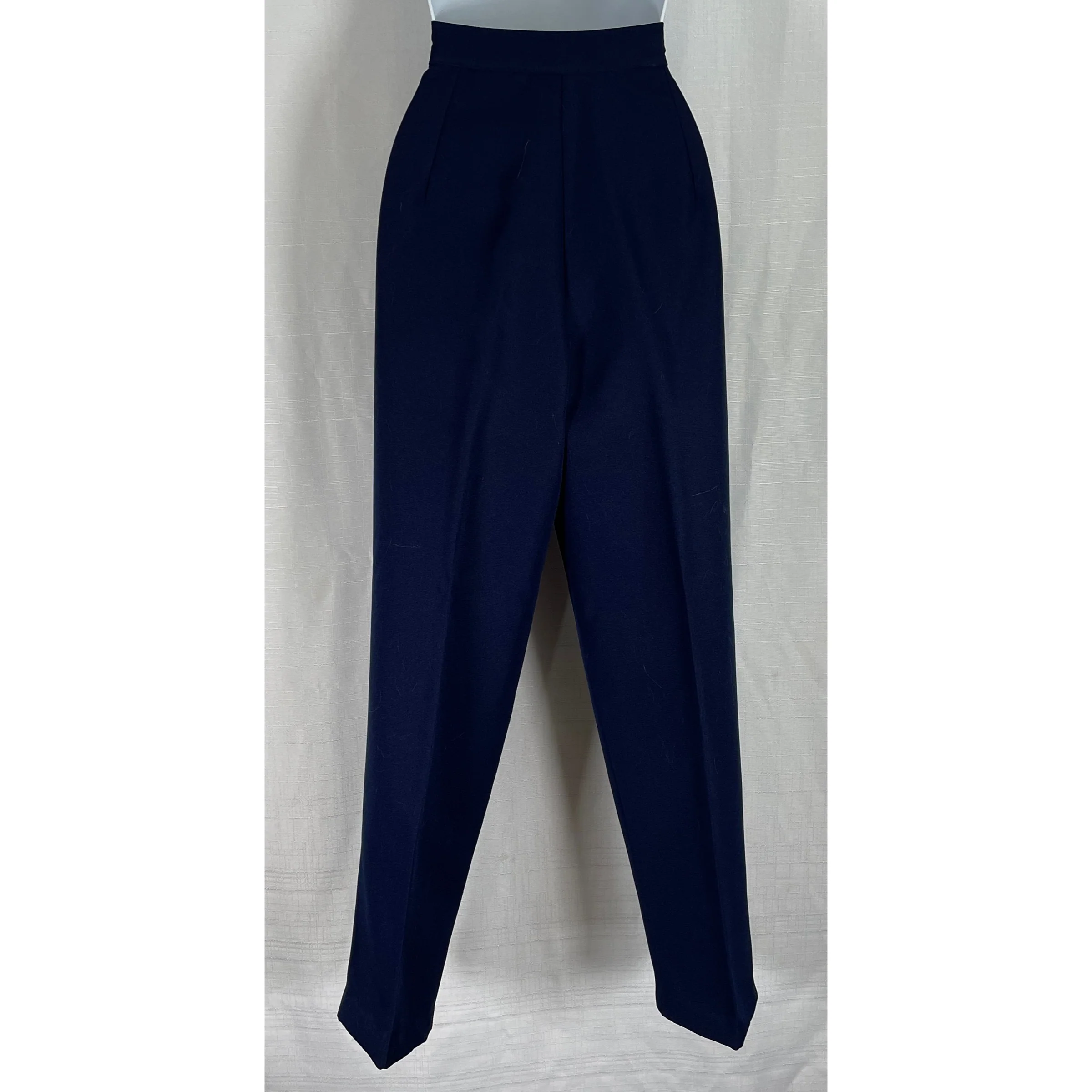 70s/80s Navy Blue High Waist Cropped Pants By Placey's - Image 10