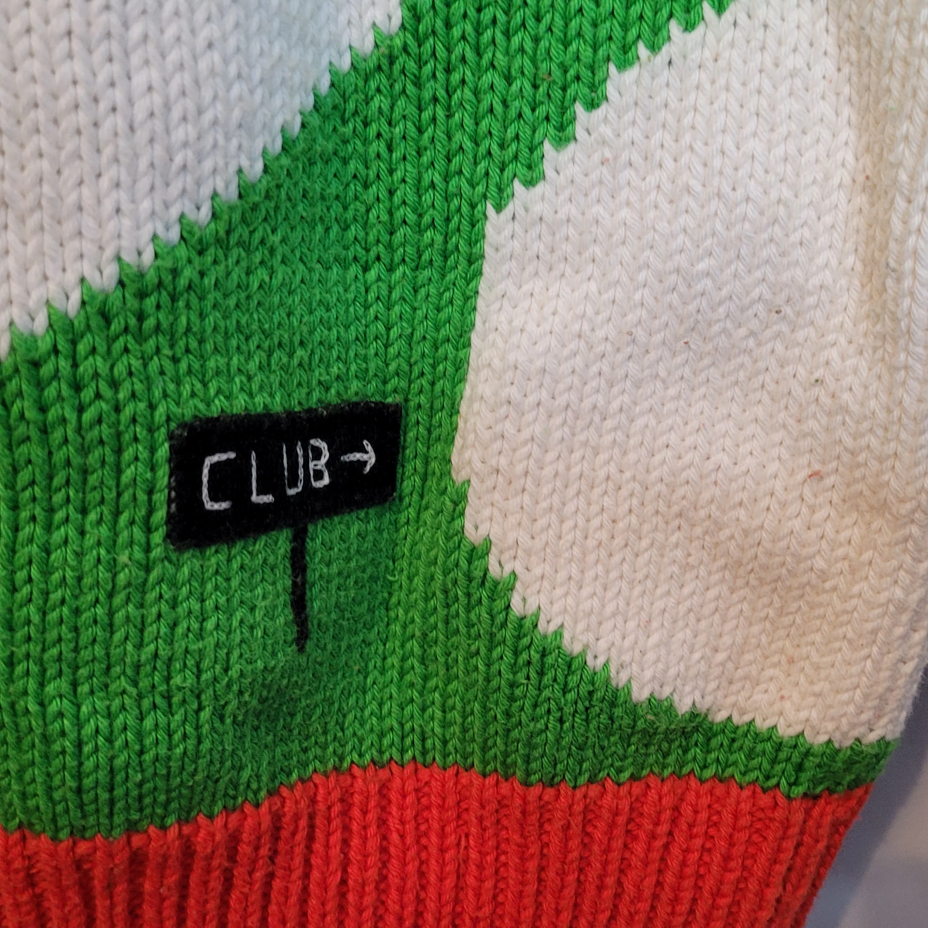 70s/80s Novelty 3d Golf Sweater Design Handmade Peru Large By Cotton Salsa - Image 12