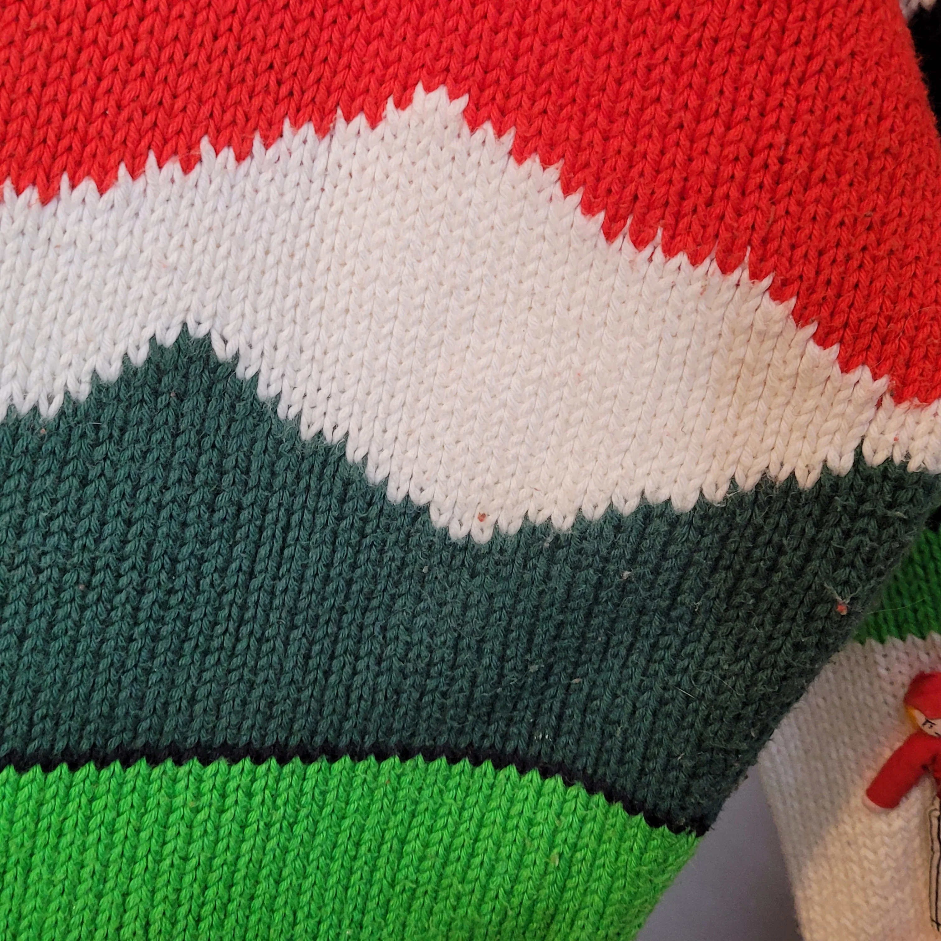 70s/80s Novelty 3d Golf Sweater Design Handmade Peru Large By Cotton Salsa - Image 9