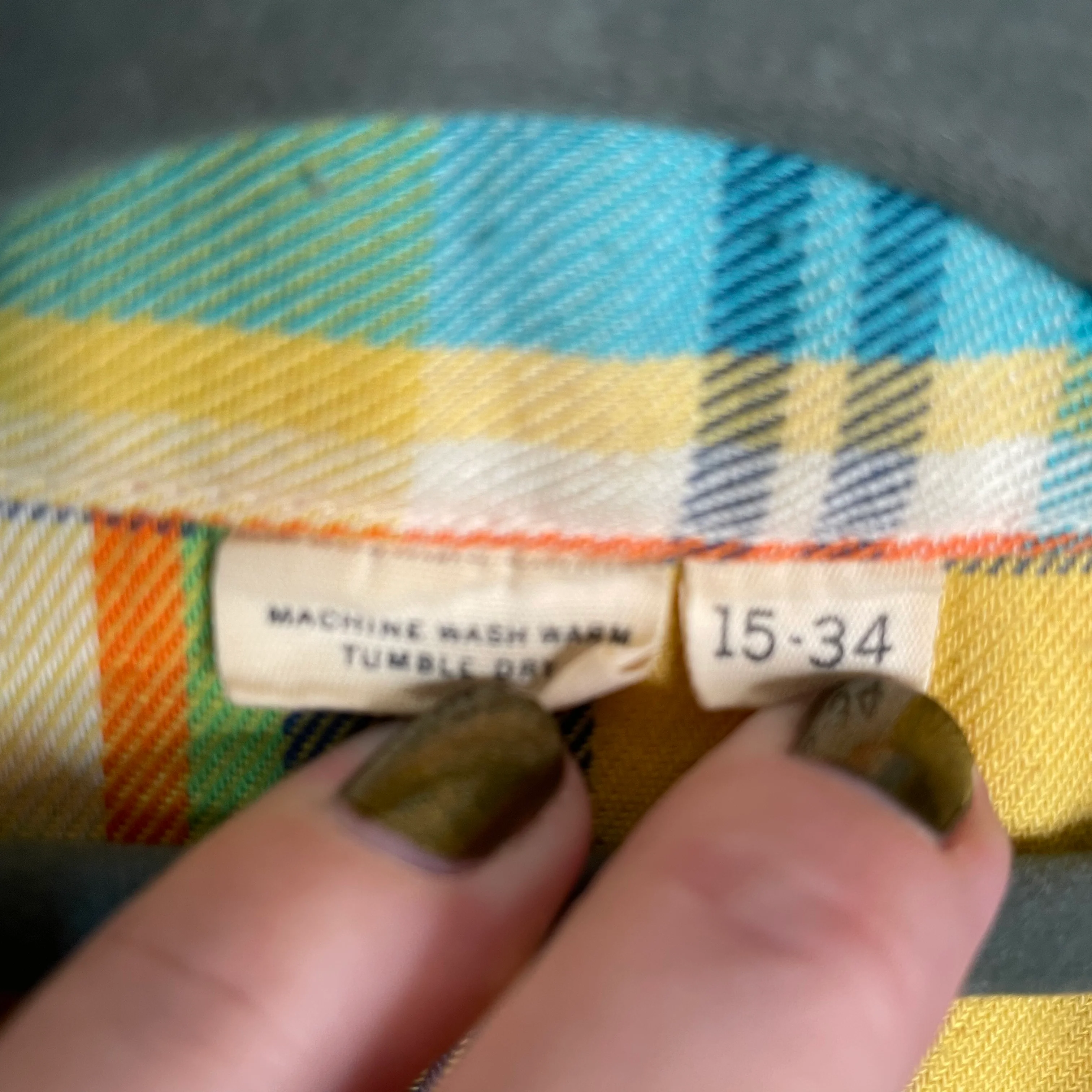 70s/80s Pearl Snap Plaid Western Shirt - Image 6