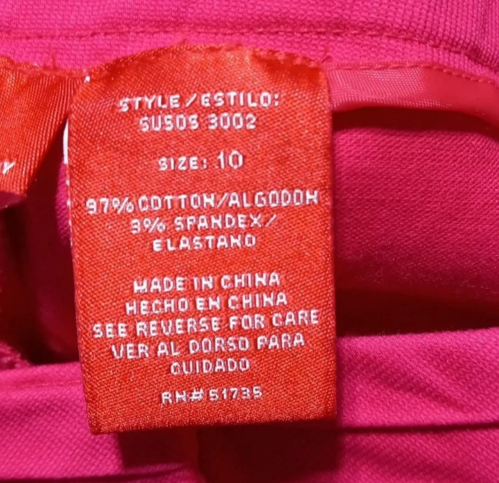 70s/80s Pink Cotton Spandex Embroidery Waist Capri Pan By Oscar de la Renta - Image 8