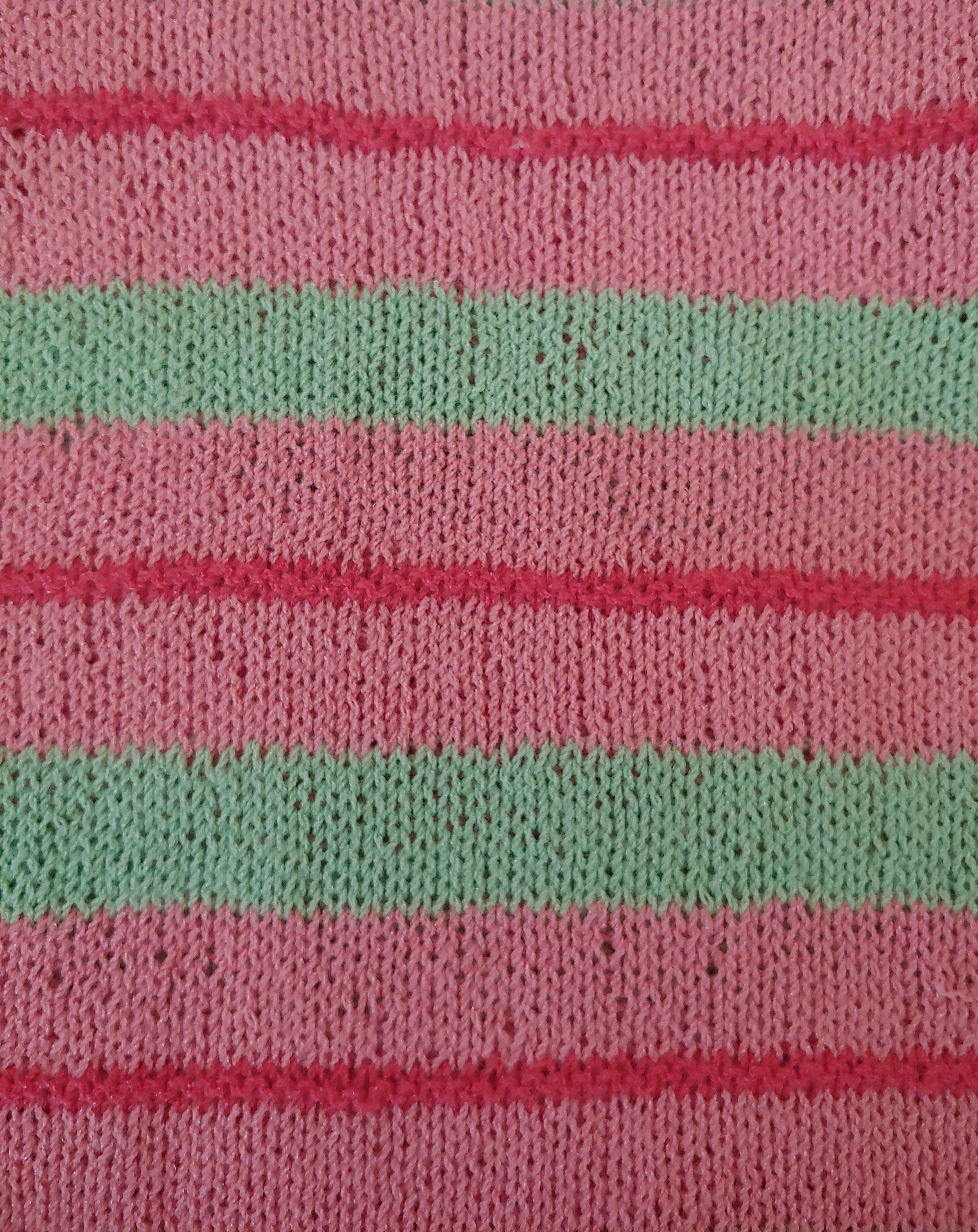 70s/80s Pink Hand Knit 3 Pc Set Skirt Suit Cardigan Shell - Image 10