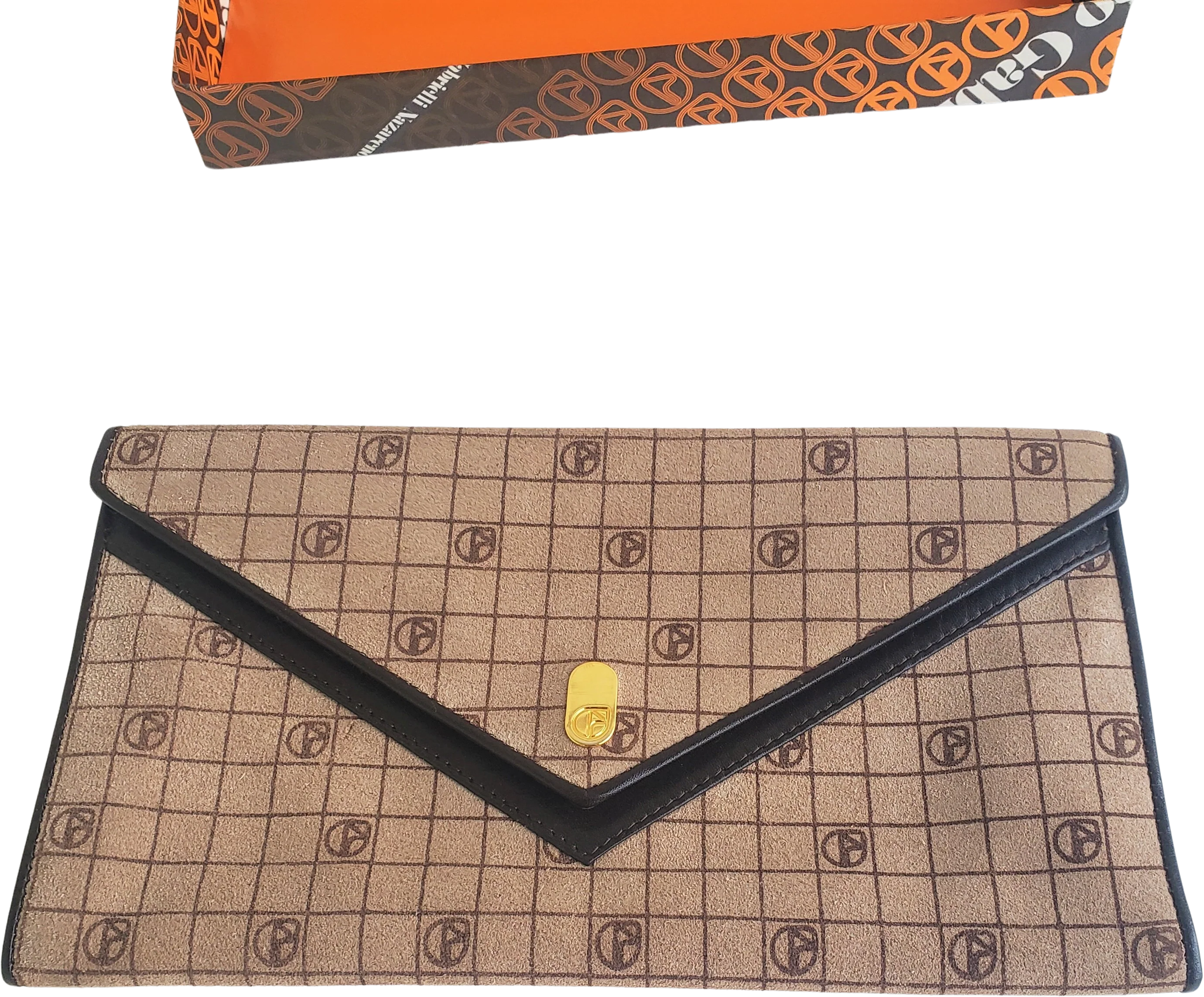70s/80s Pochette Envelope Style Italian Leather Wallet By Nazareno Gabrielli - Image 5