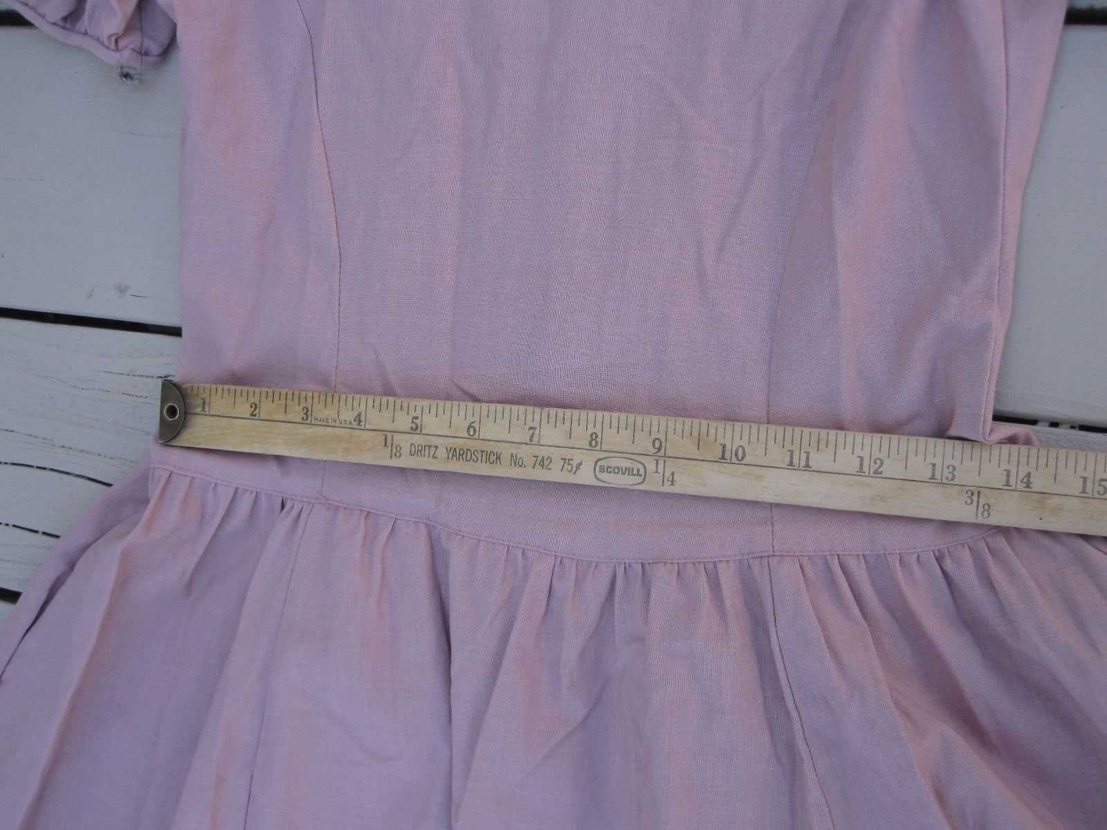 70s/80s Prairie Dusty Rose Half Circle Skirt Dress by Gunne Sax - Image 10