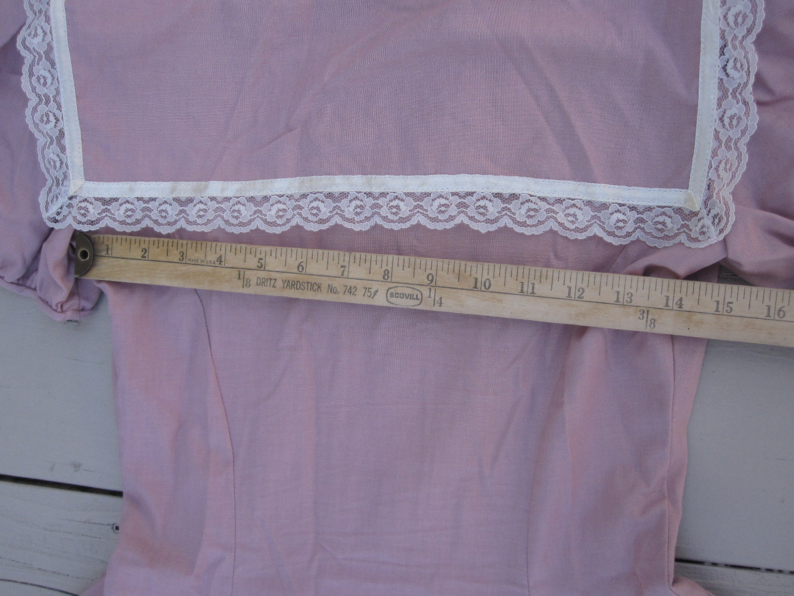 70s/80s Prairie Dusty Rose Half Circle Skirt Dress by Gunne Sax - Image 9