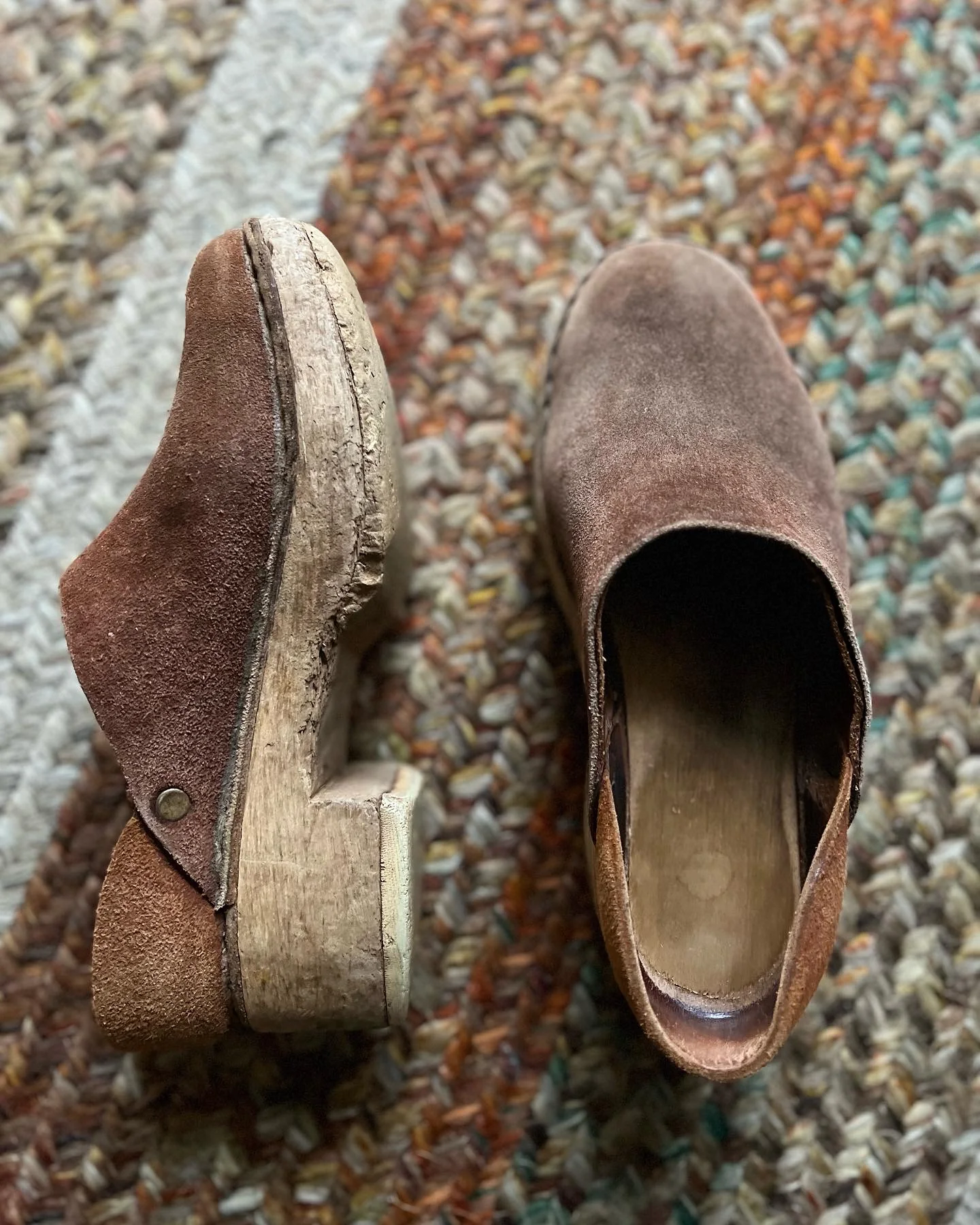 70s/80s Rad Handmade Clogs Womens Size 7.5/8 - Image 8