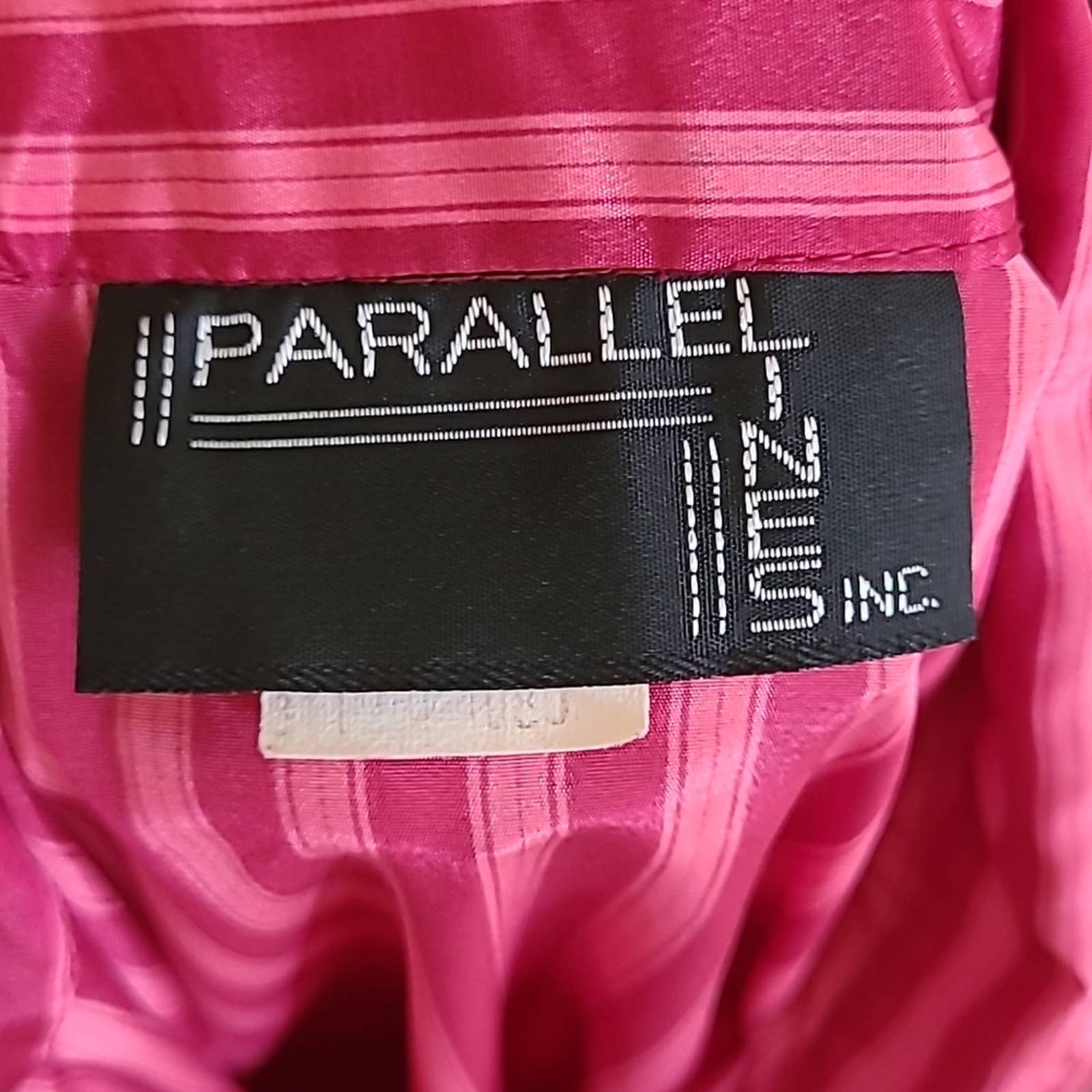 70s/80s Red and Pink Vertical-Striped Button Down Collared Blouse by Parallel Lines Inc - Image 7