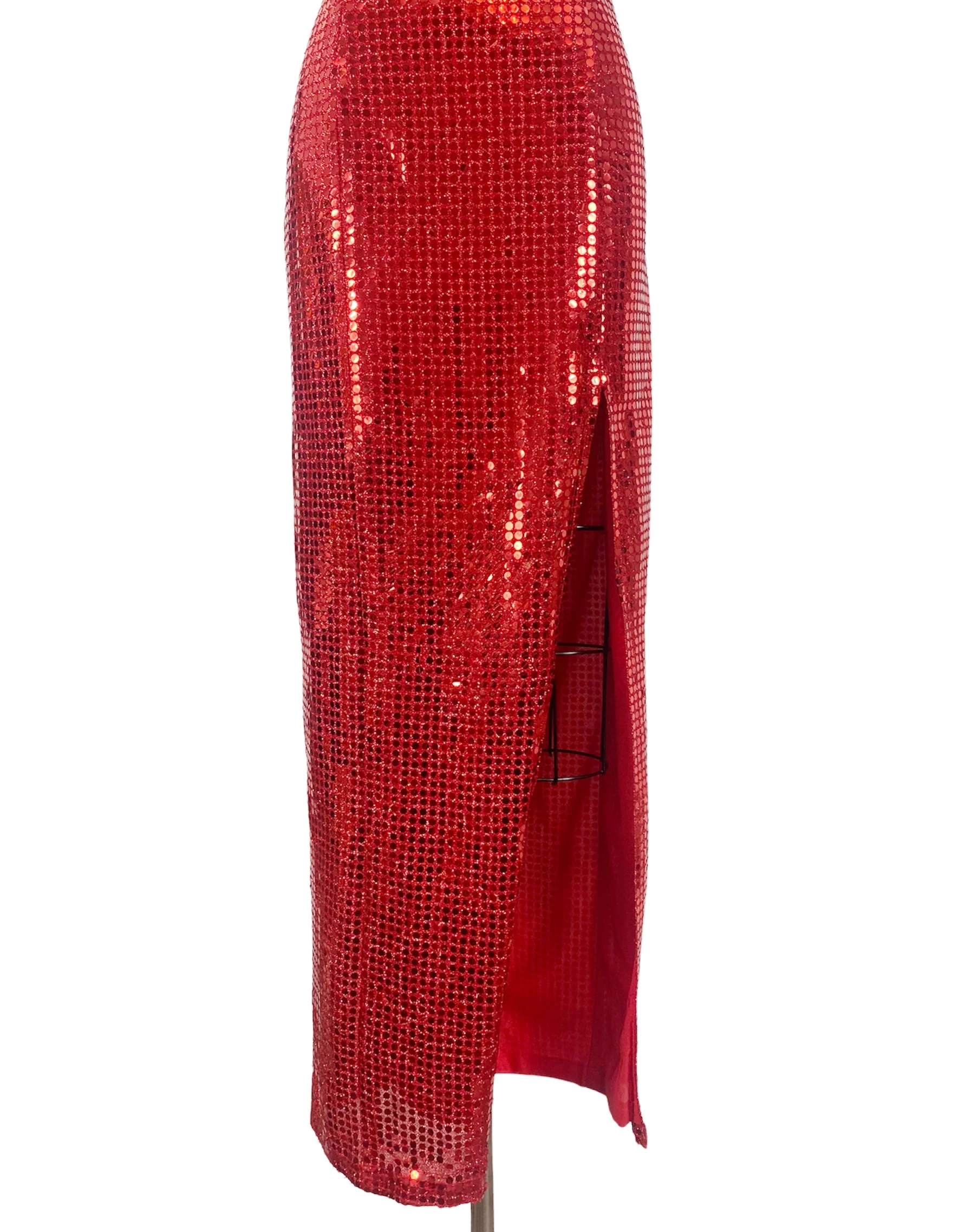 70s/80s Red Disco Dress - Image 4