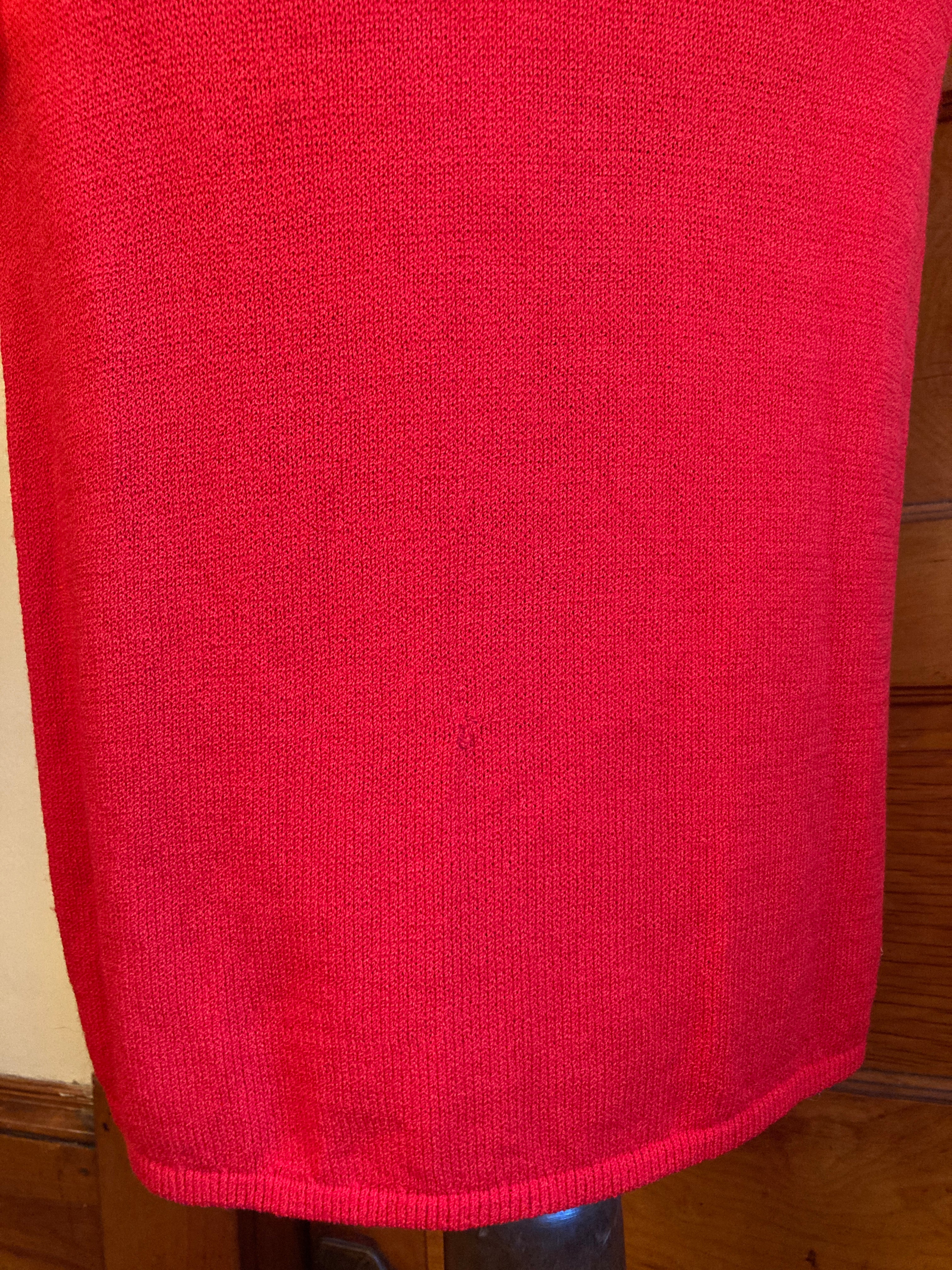70s/80s Red Knit Dress St John For Saks Fifth Ave By St John for Saks Fifth Avenue - Image 7