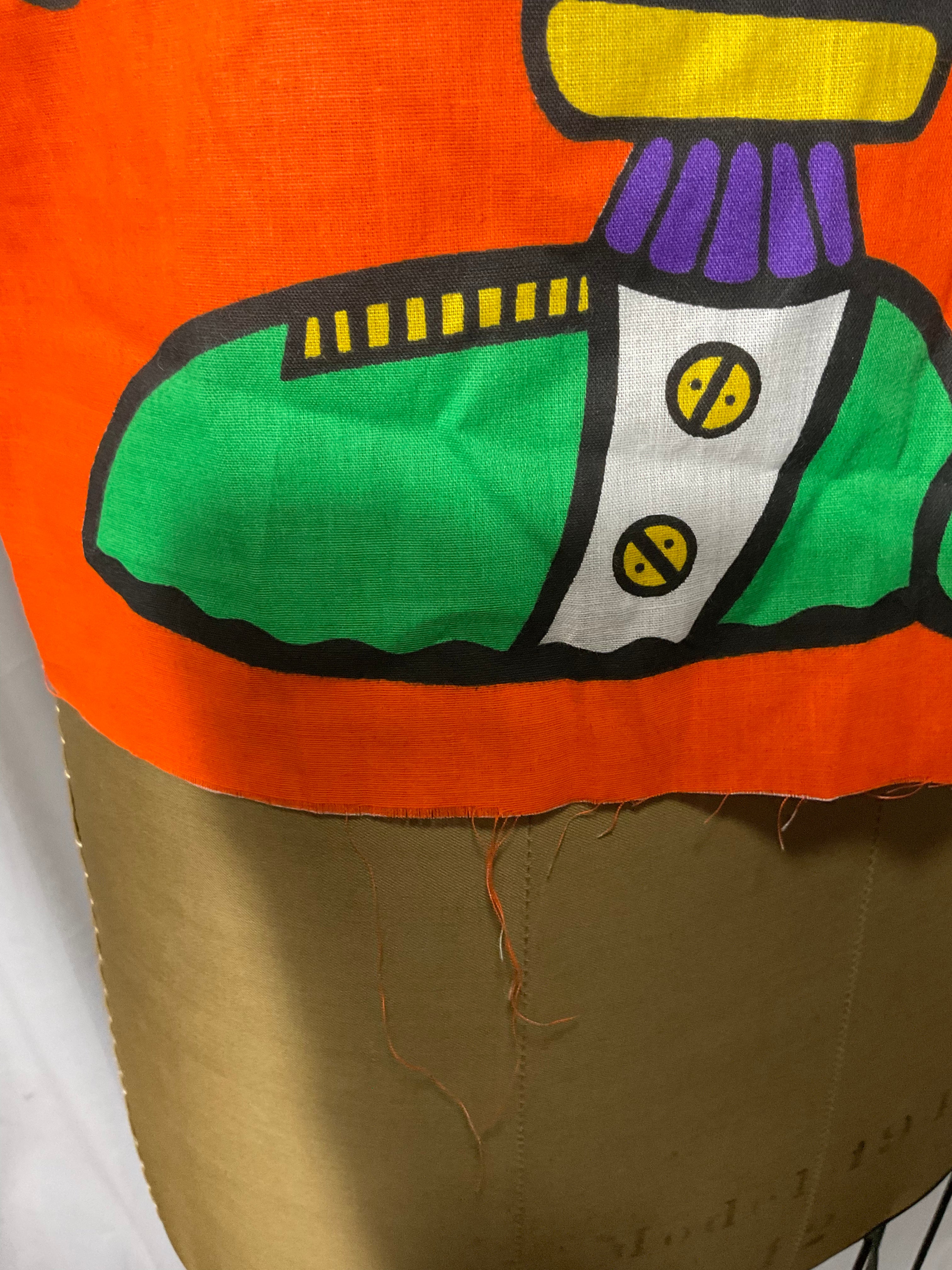 70s/80s Robot Costume Novelty Kids Dress Or Blouse - Image 4
