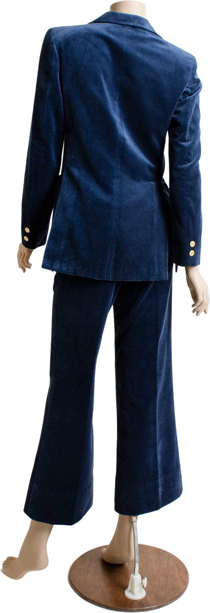 70s/80s Royal Sapphire Blue Velvet Disco Suit By Pierre Cardin - Image 2