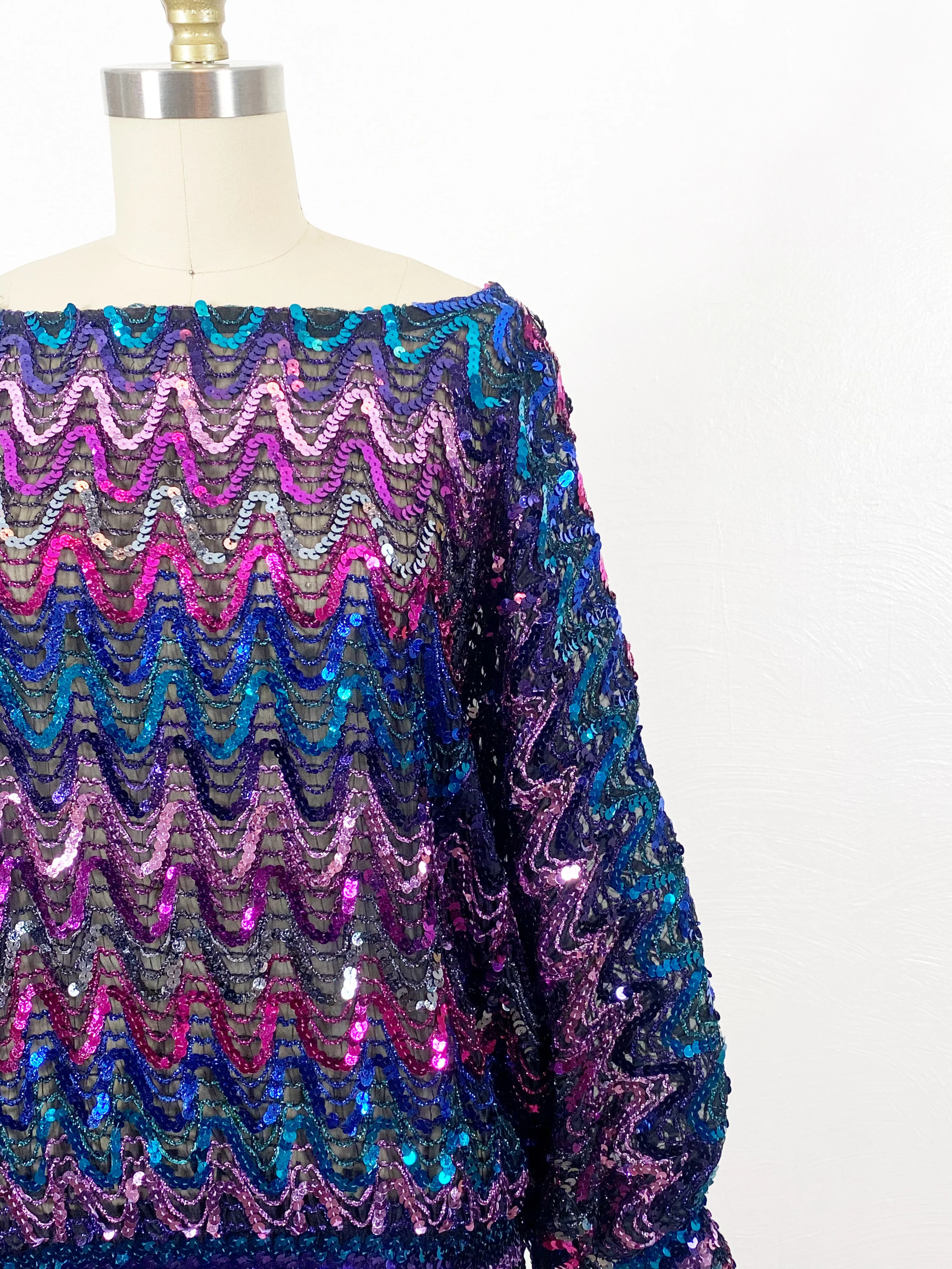 70s/80s Sequin Disco Top - Image 3