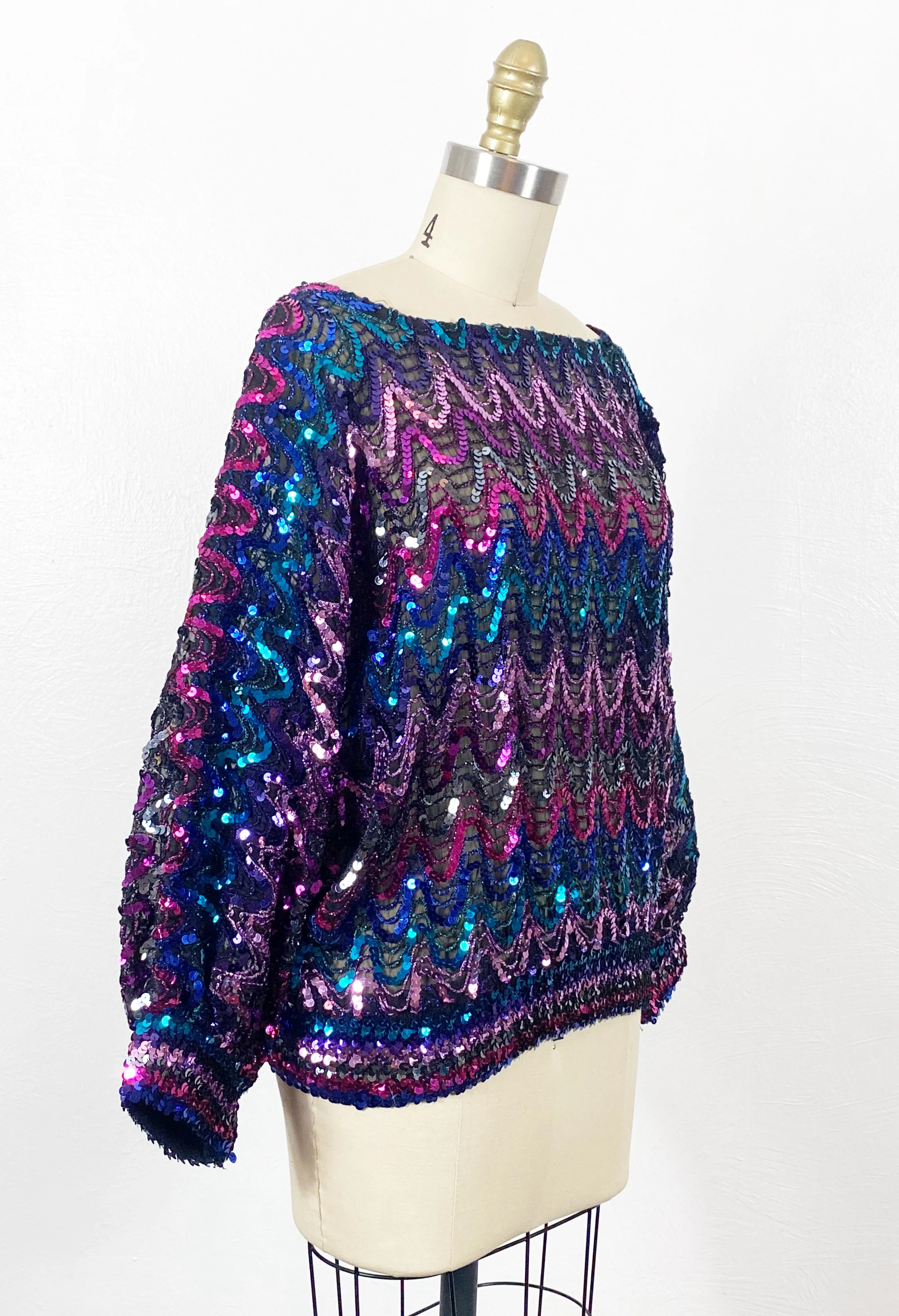 70s/80s Sequin Disco Top - Image 4