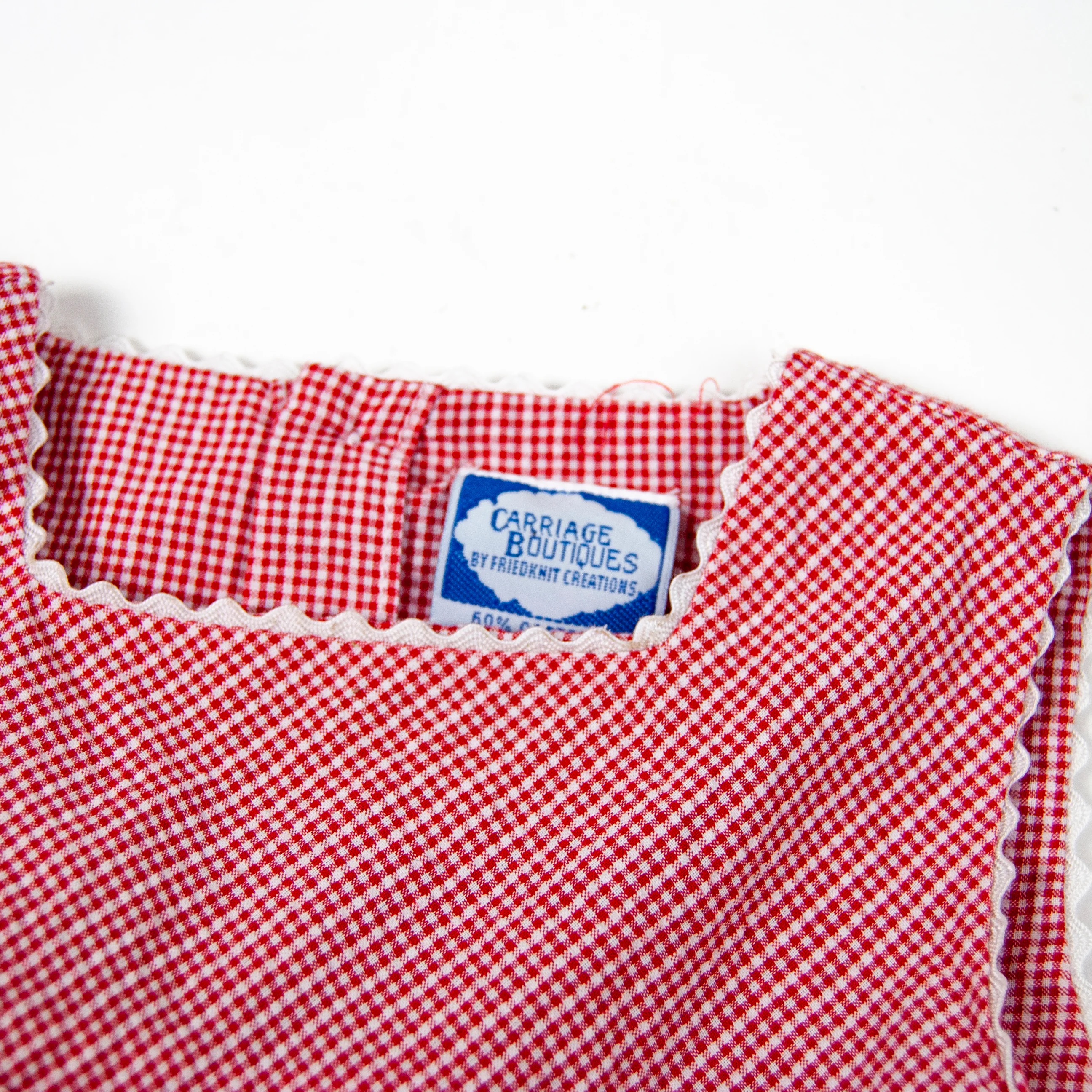 70s/80s Smocked Strawberry Dress By Carriage Creations - Image 3
