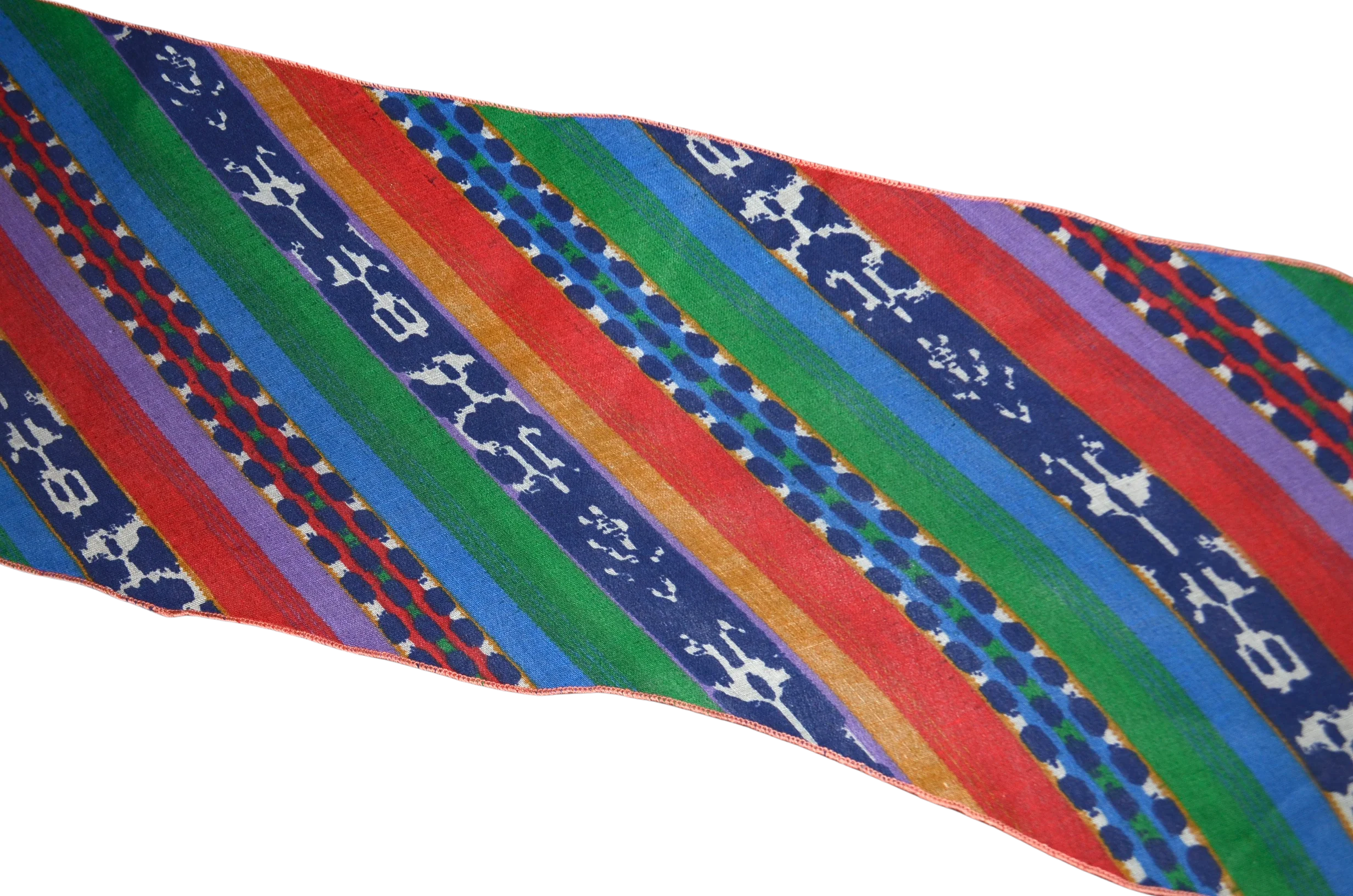 70s/80s Southwestern And Rainbow Scarf Lot Of 2 - Image 2