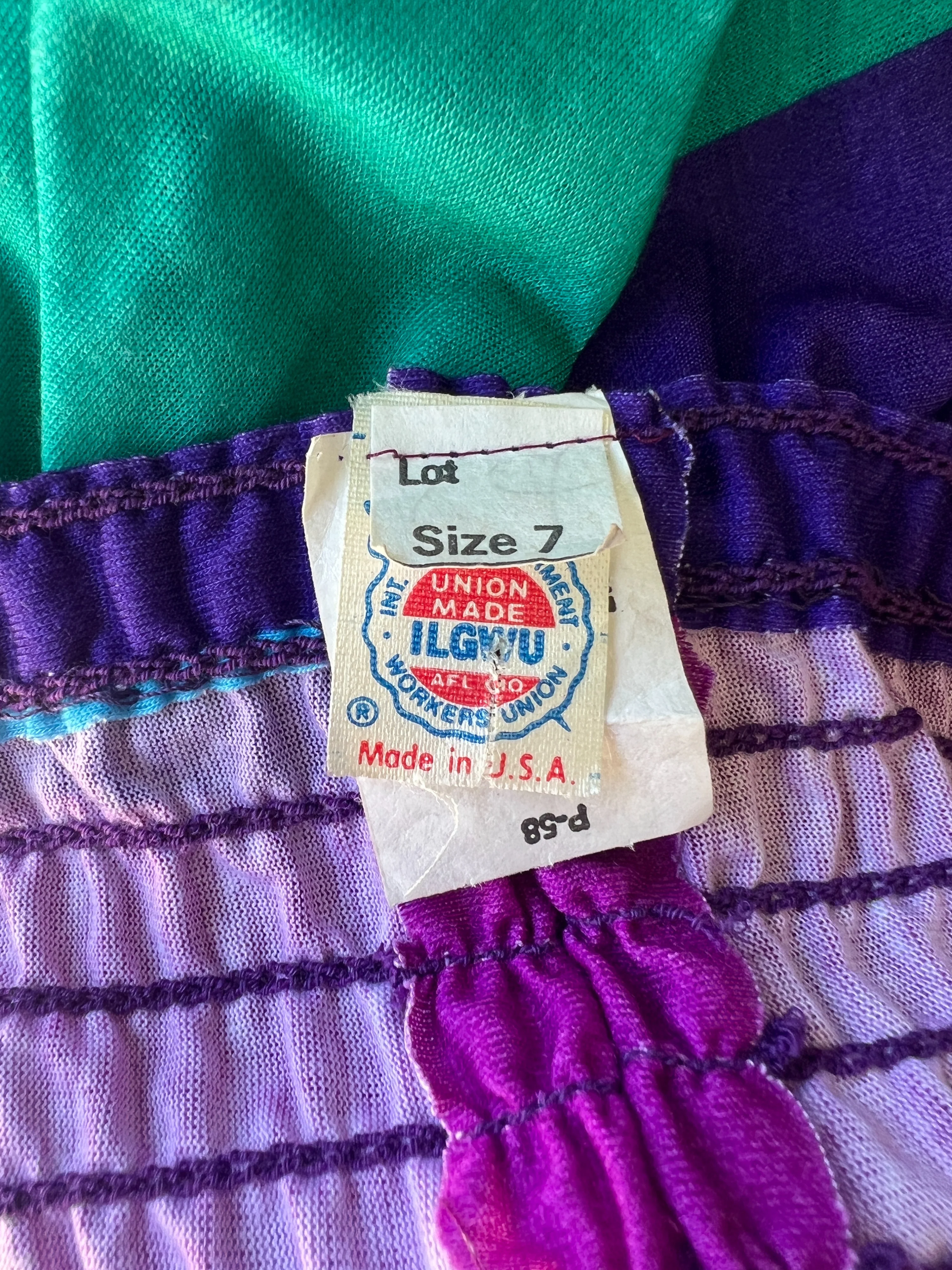 70s/80s Strapless Jewel Tone Striped Jumpsuit  - Image 3