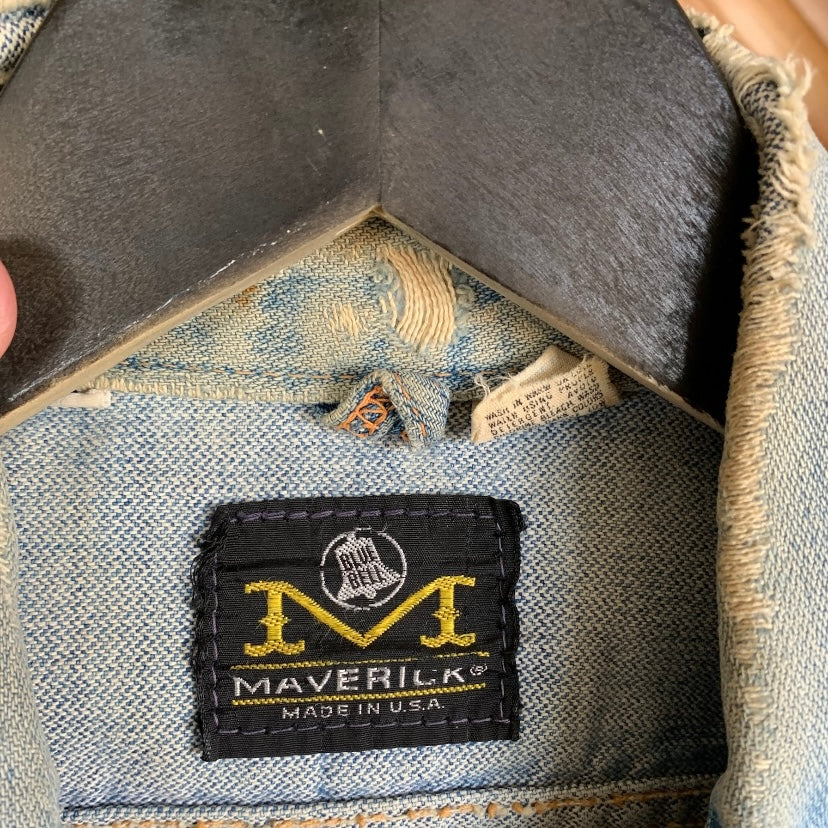 70s/80s Thrashed Jean Jacket By Maverick - Image 6