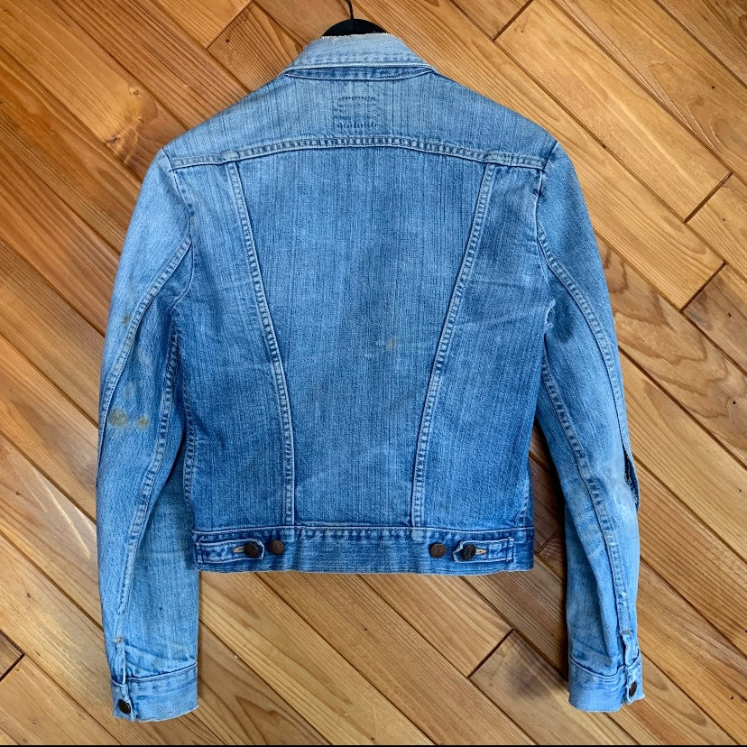 70s/80s Thrashed Jean Jacket By Maverick - Image 8