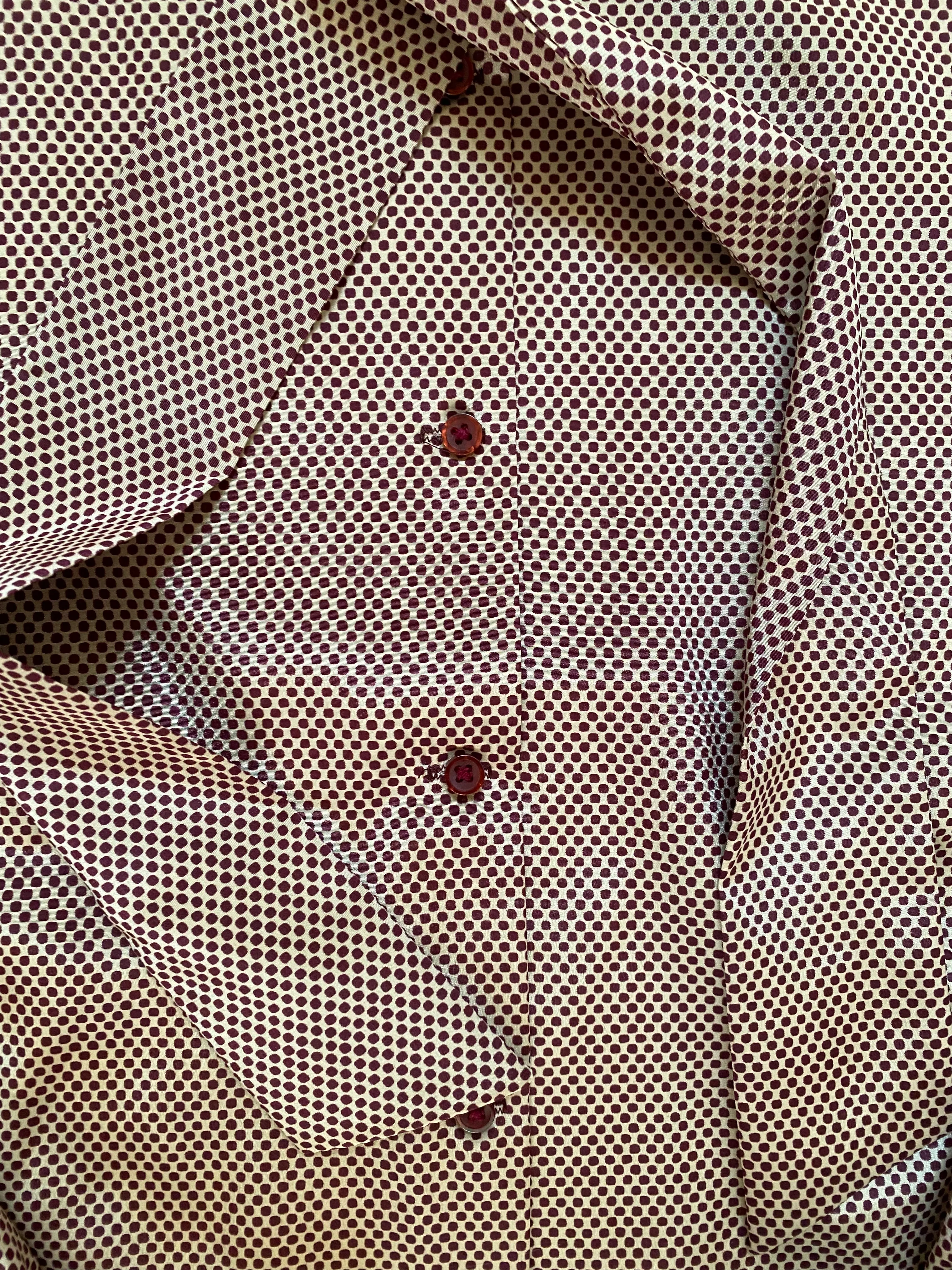70s/80s Tie Collar Blouse With Ruffle Details By Glen of Michigan - Image 5