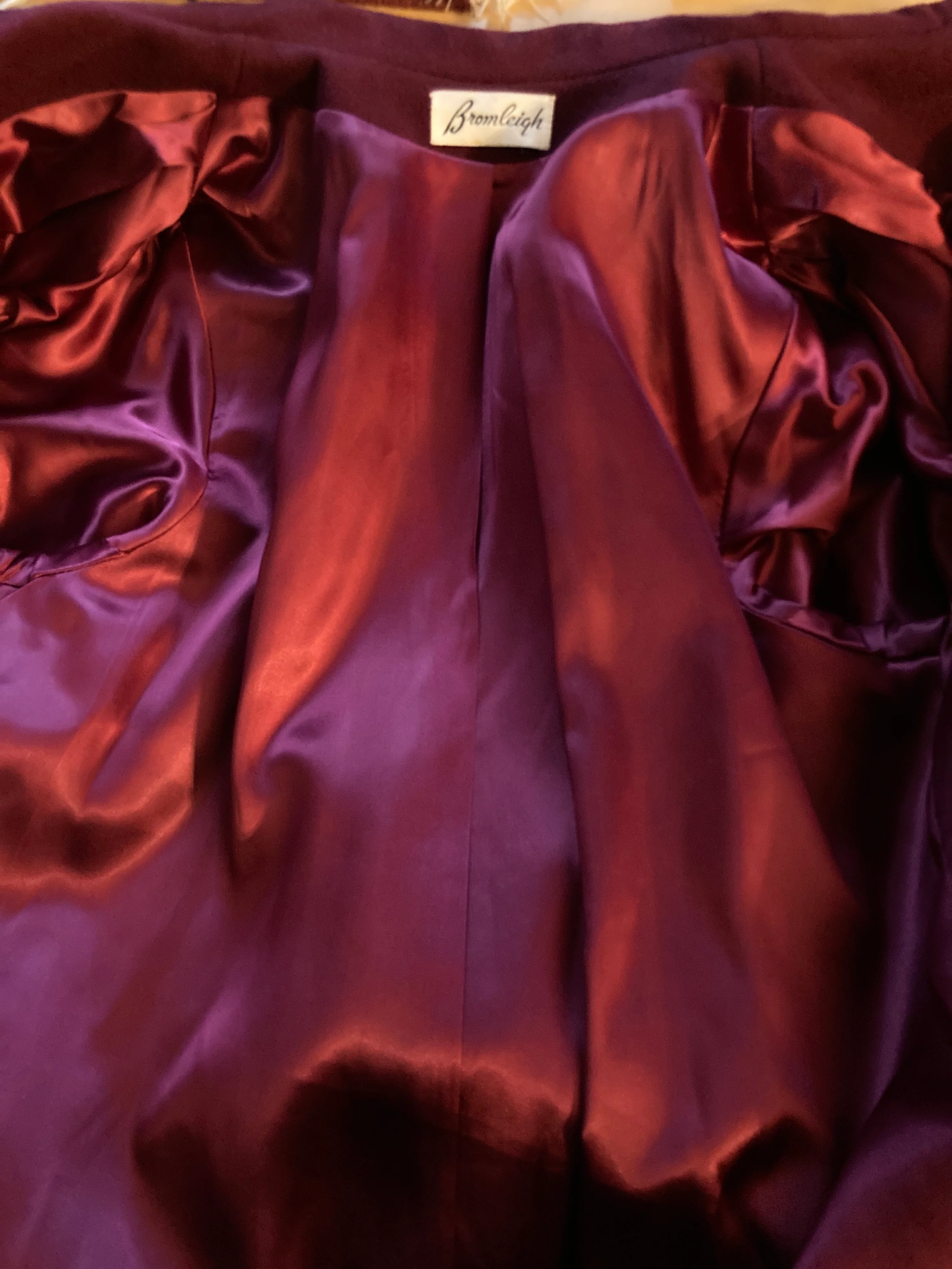 70s/80s Timeless Burgundy Wool Coat By Bromleigh - Image 10
