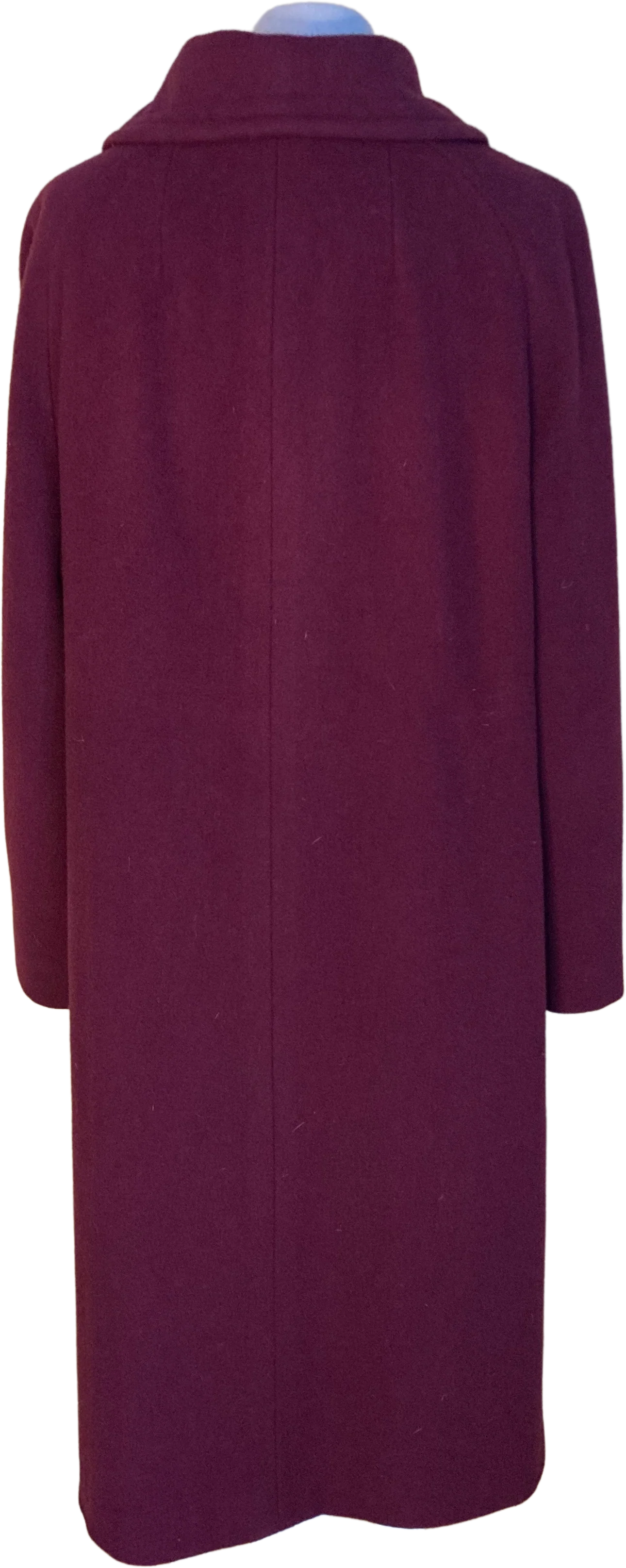 70s/80s Timeless Burgundy Wool Coat By Bromleigh - Image 2