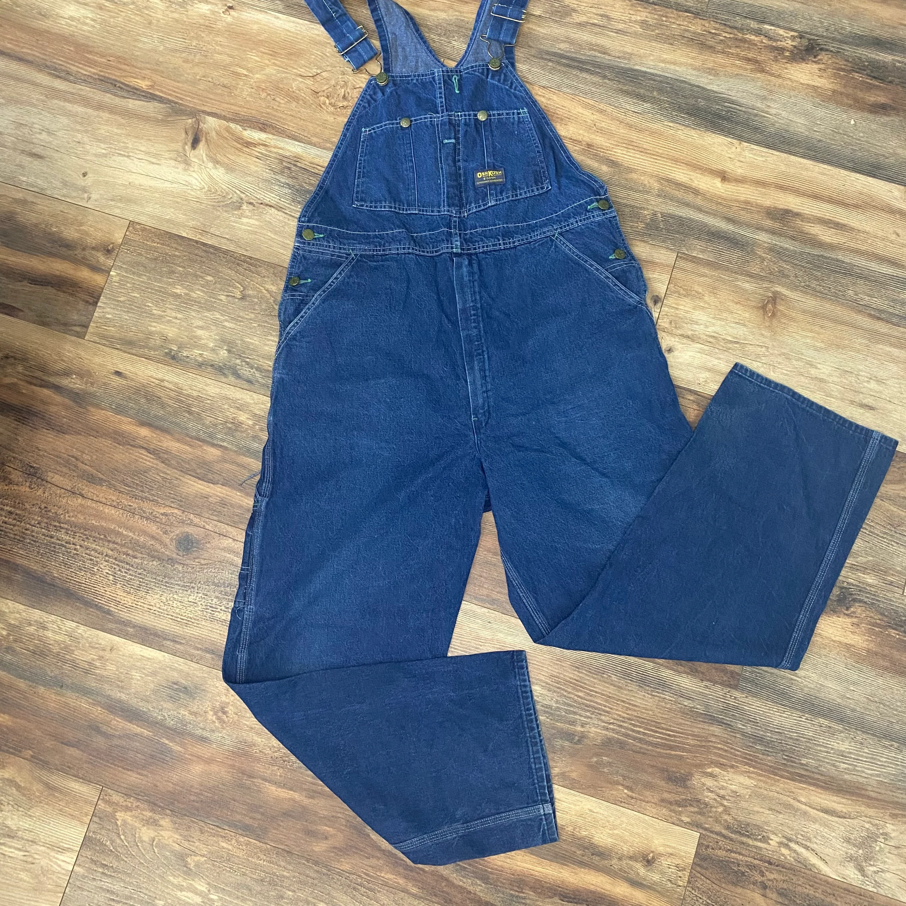 70s/80s Vestbak Bib Overalls Size 38 Dark Wash Union Made By Osh Kosh Bgosh - Image 4