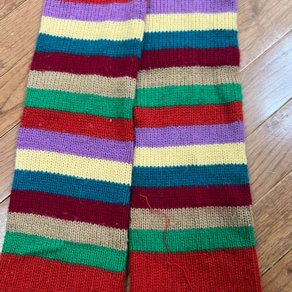 70s/80s Vintage 80s Striped Knit Leg Warmers - Image 3