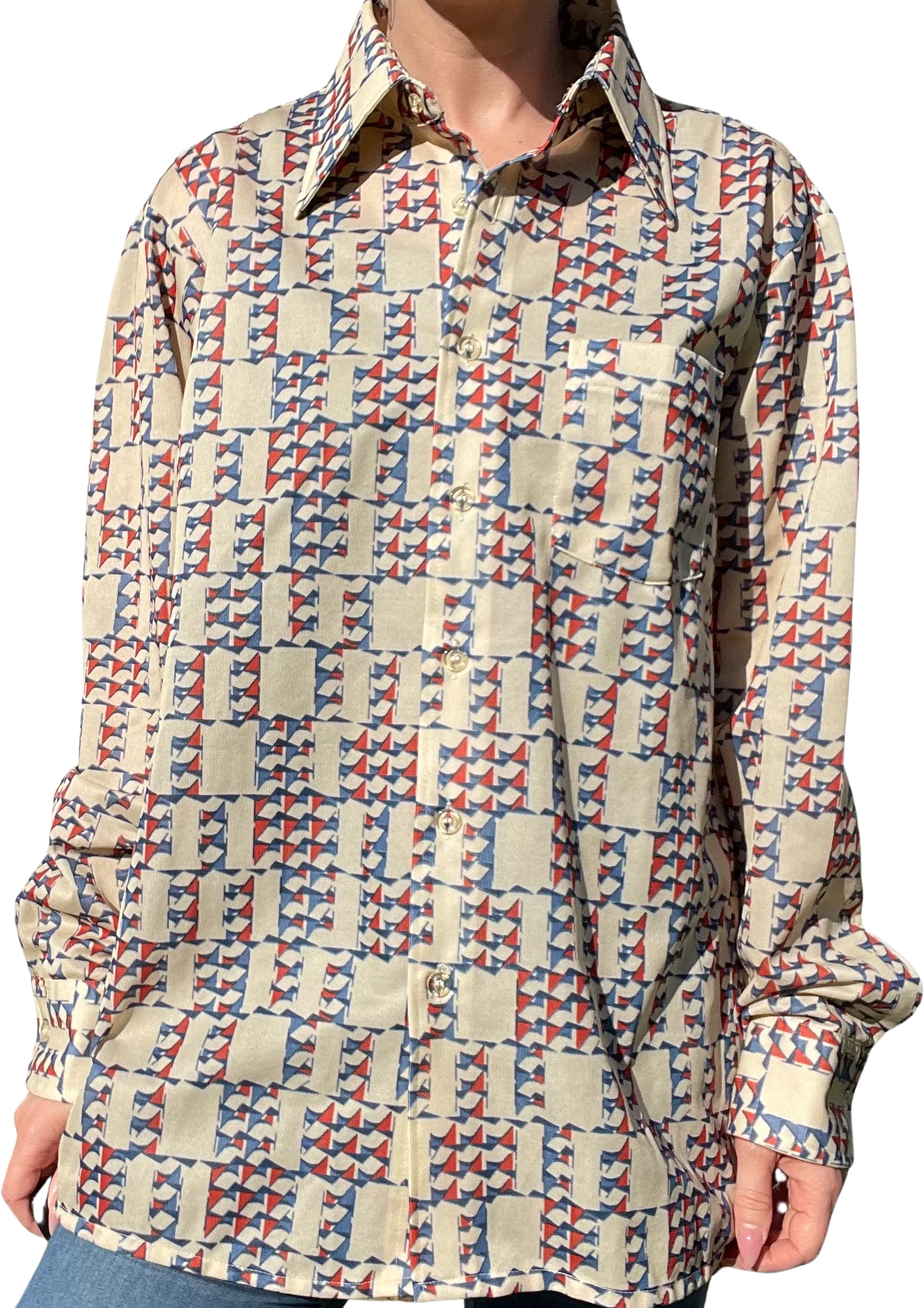 70s/80s Vintage Button Down Collared Shirt By Arrow Scrambler