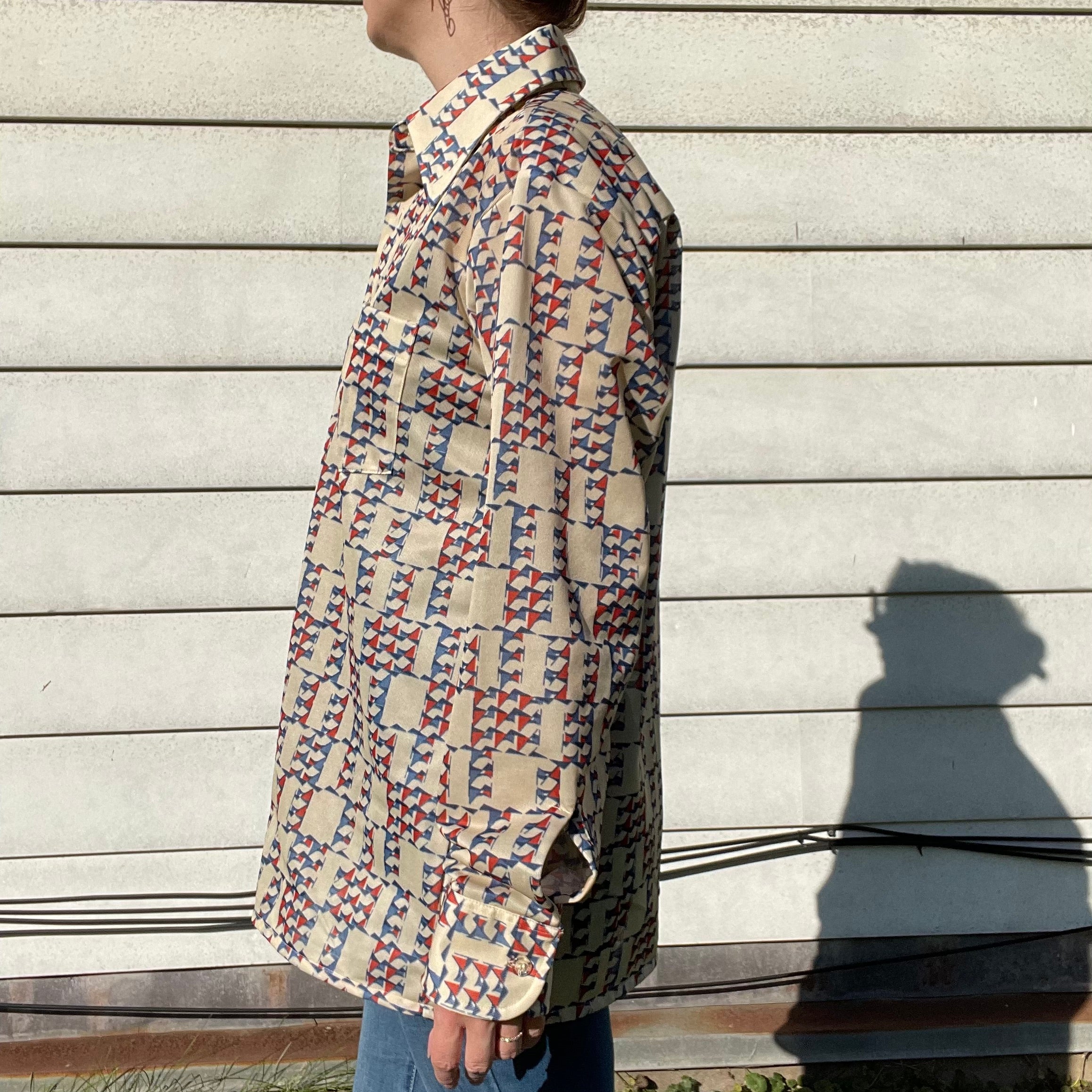 70s/80s Vintage Button Down Collared Shirt By Arrow Scrambler - Image 6