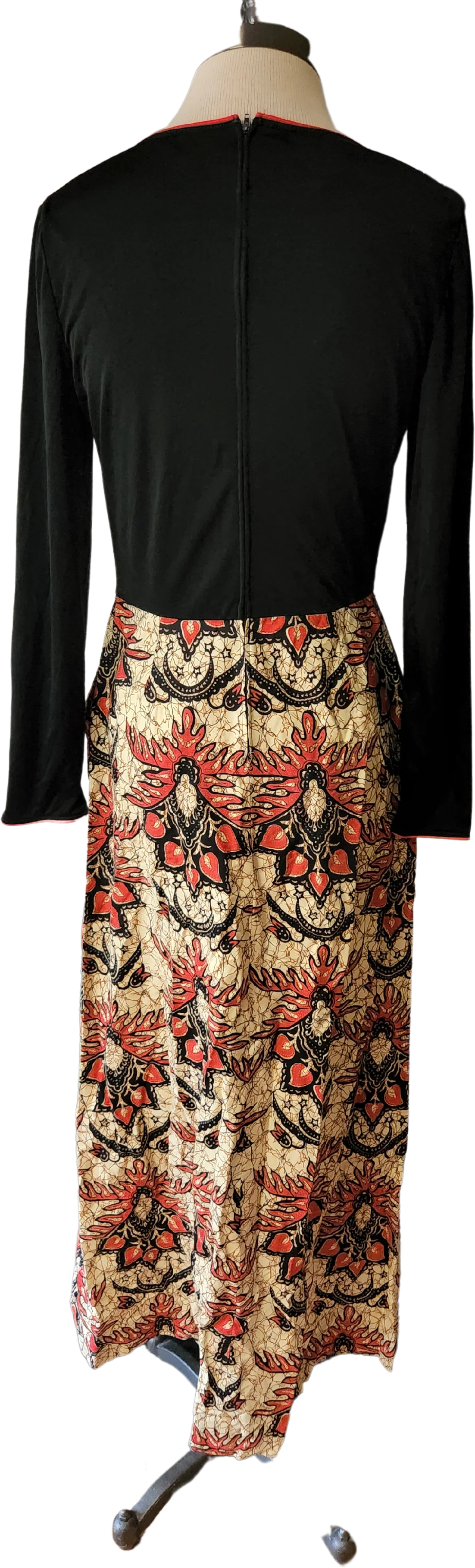 70s/80s Vintage Floral Print Long Sleeve Dress by Rona - Image 2