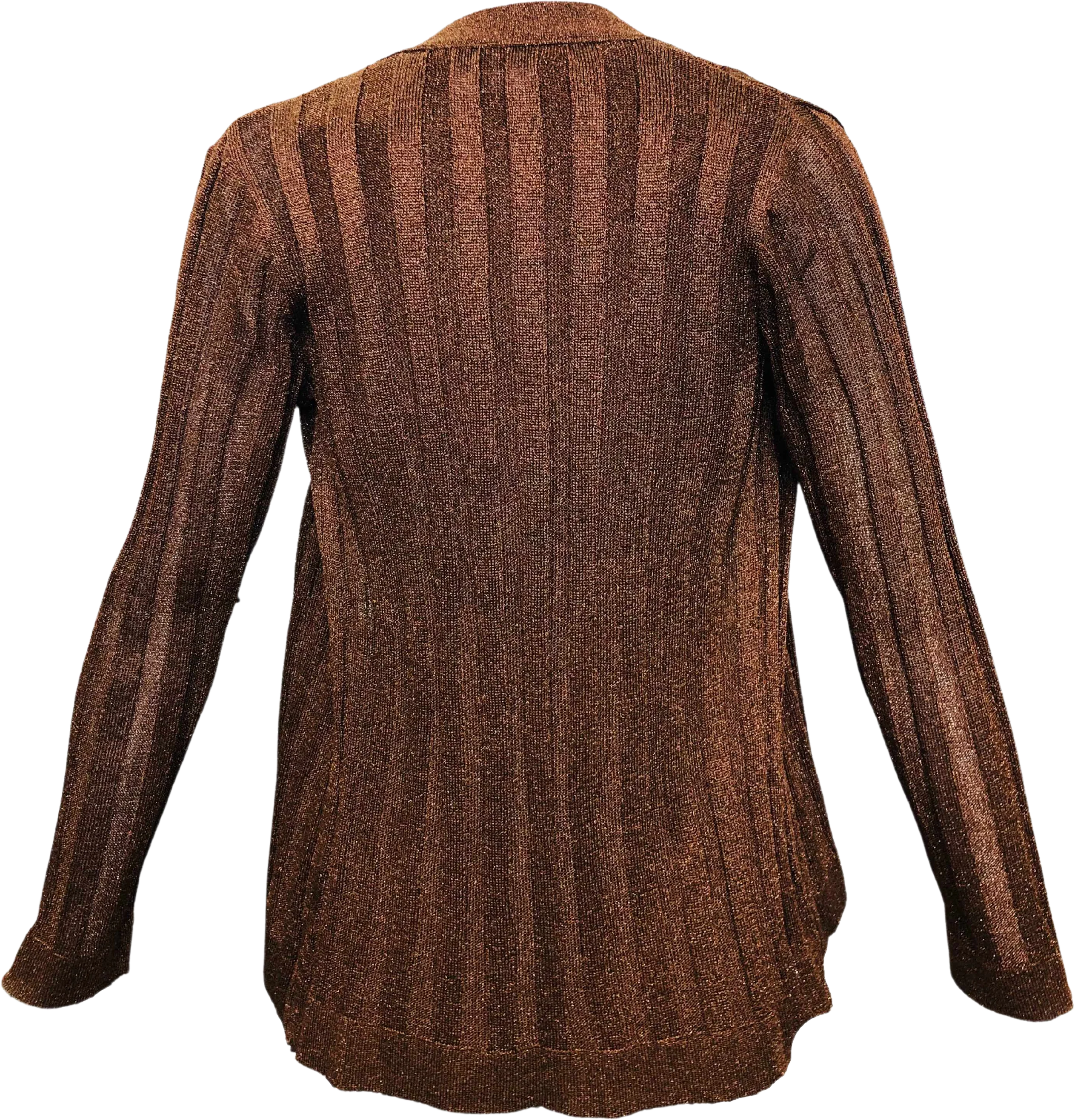 70s/80s Vintage I. Magnin Copper Lurex Knit Twin Set By I. Magnin - Image 2