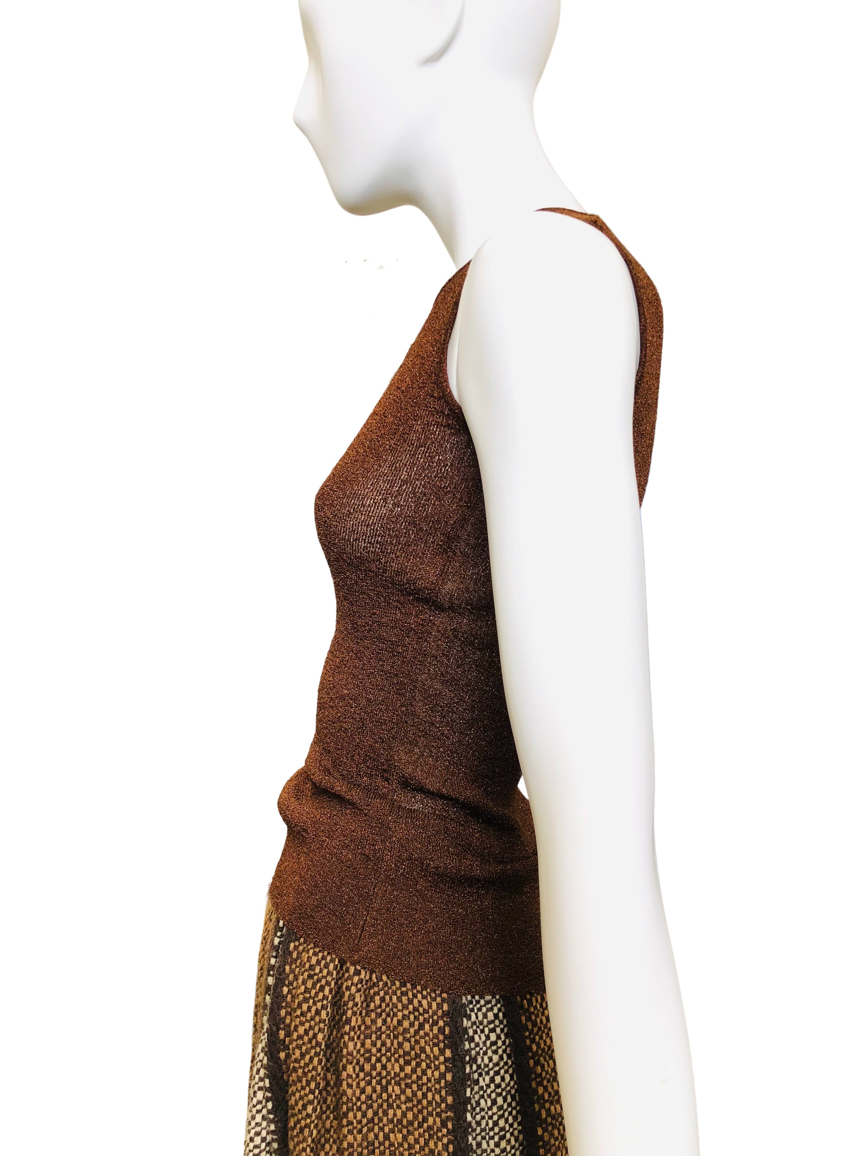 70s/80s Vintage I. Magnin Copper Lurex Knit Twin Set By I. Magnin - Image 6