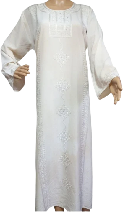 70s/80s White Lace Off White Caftan