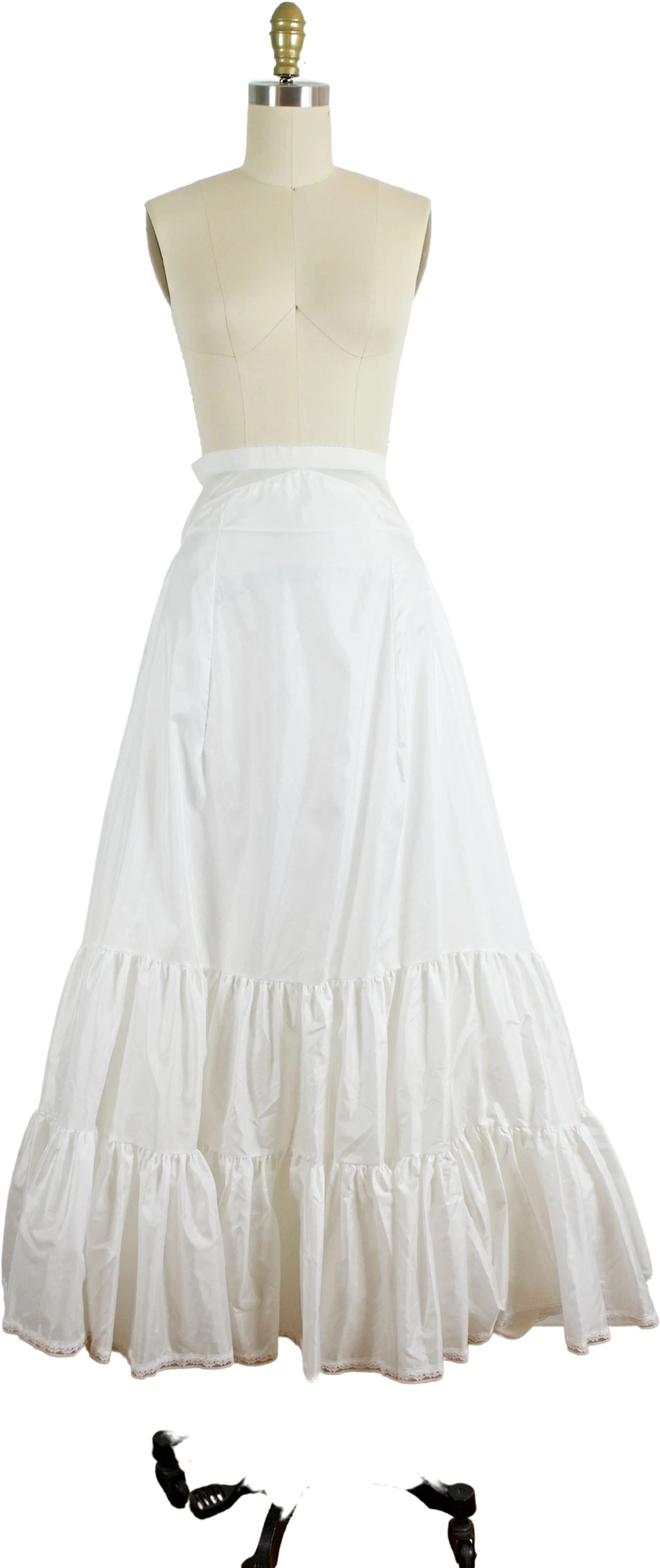70s/80s White Nylon Petticoat Crinoline For Wedding Gown