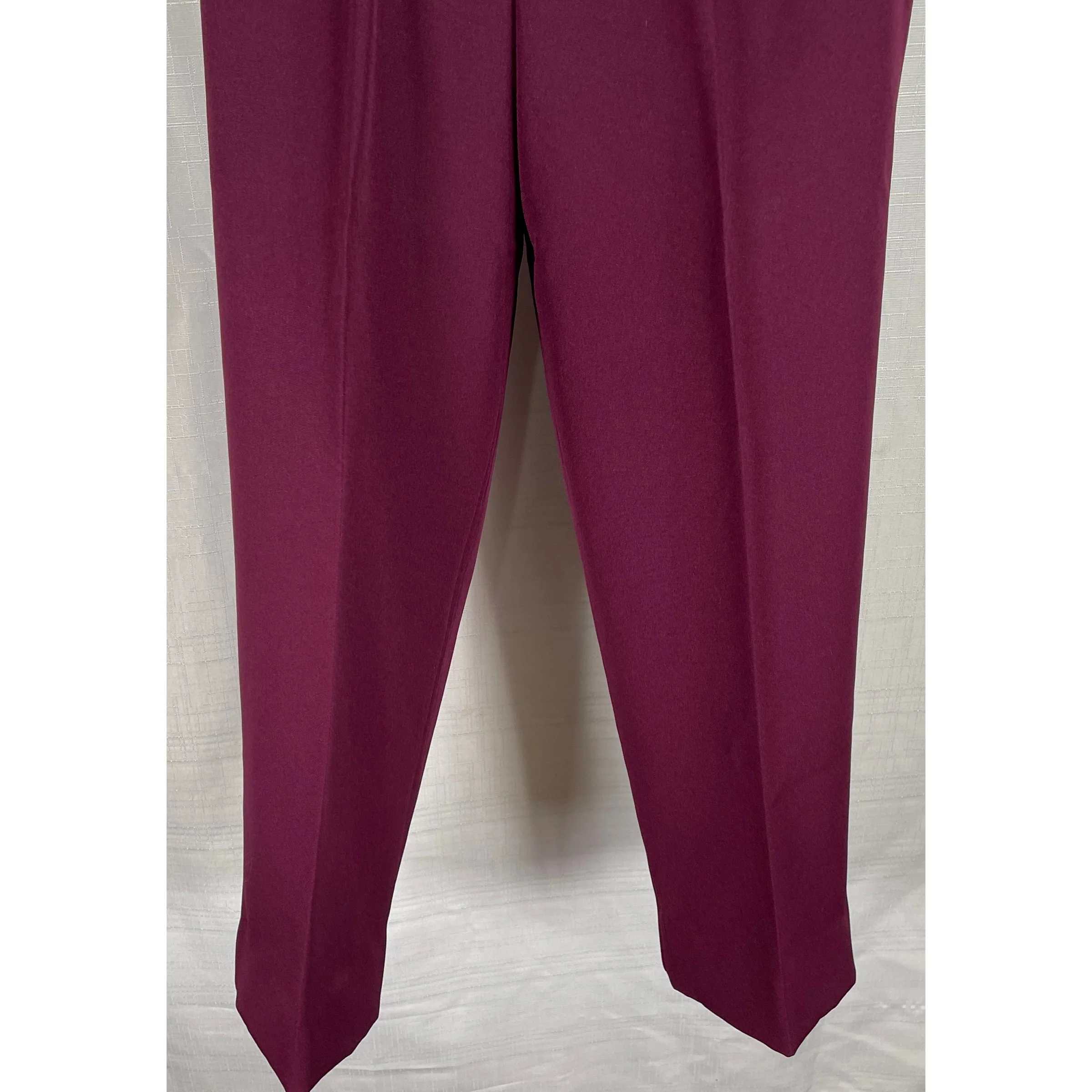 70s/80s Wine Red High Waist Cropped Pants - Image 11
