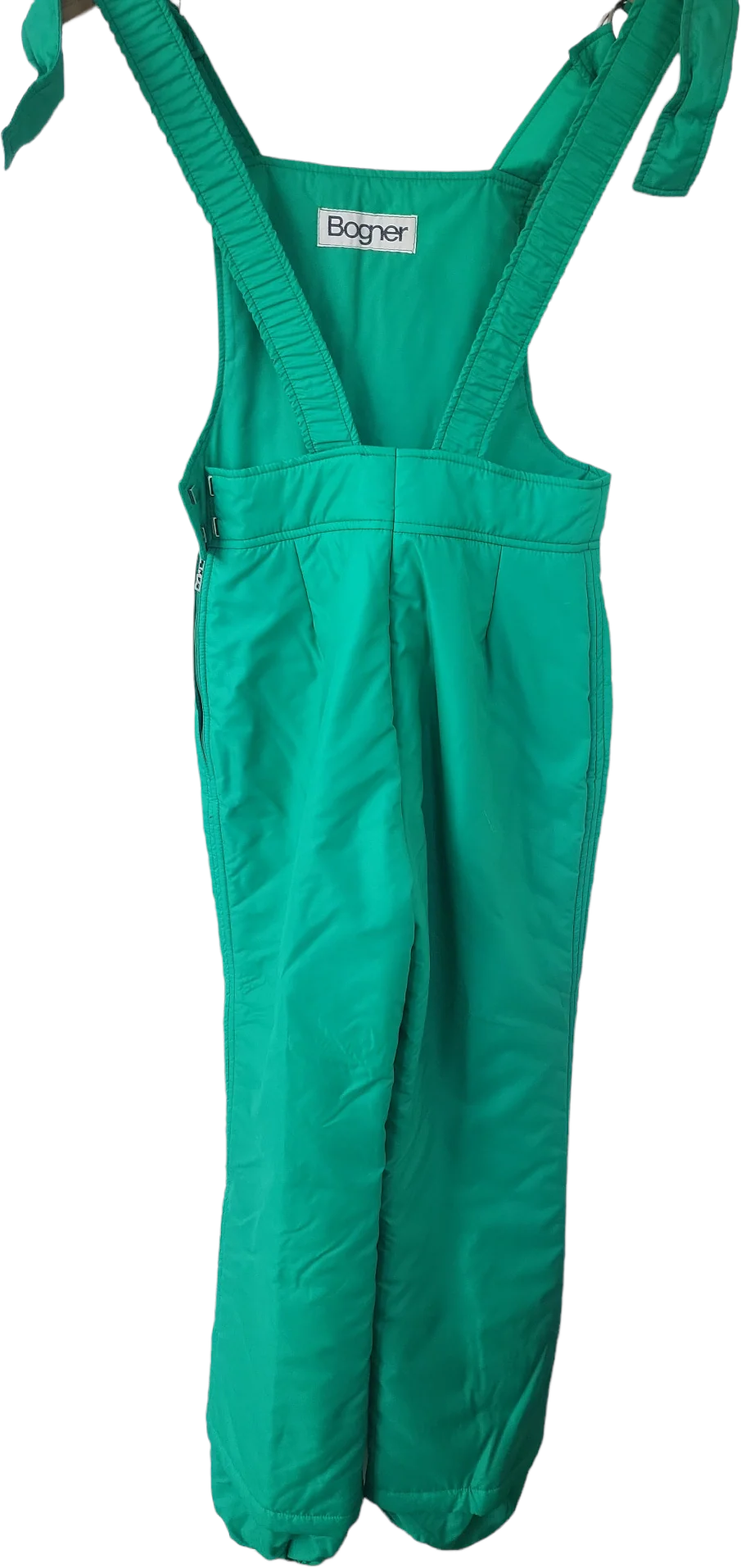 70s/80s Women's Bogner Green Ski Bib Pants By Bogner - Image 2