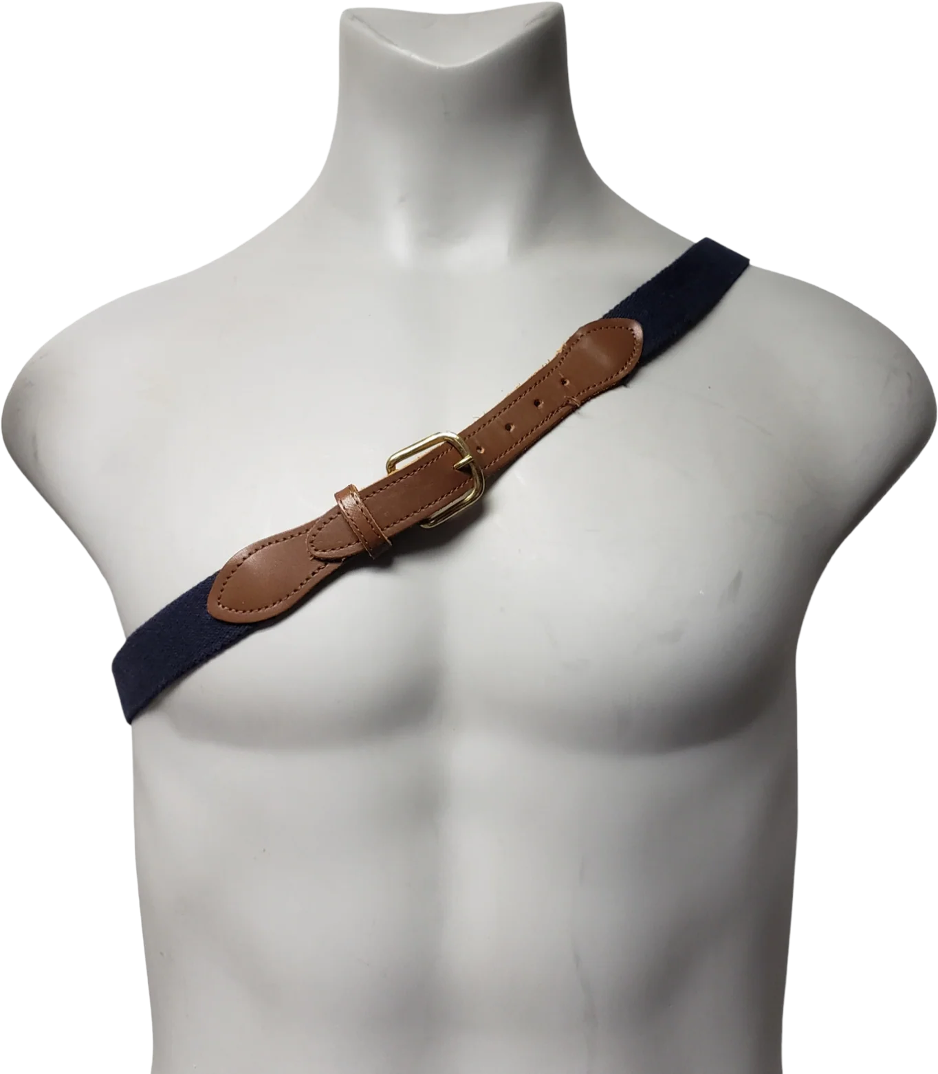 70s/80s Woven Cotton And Leather Belt